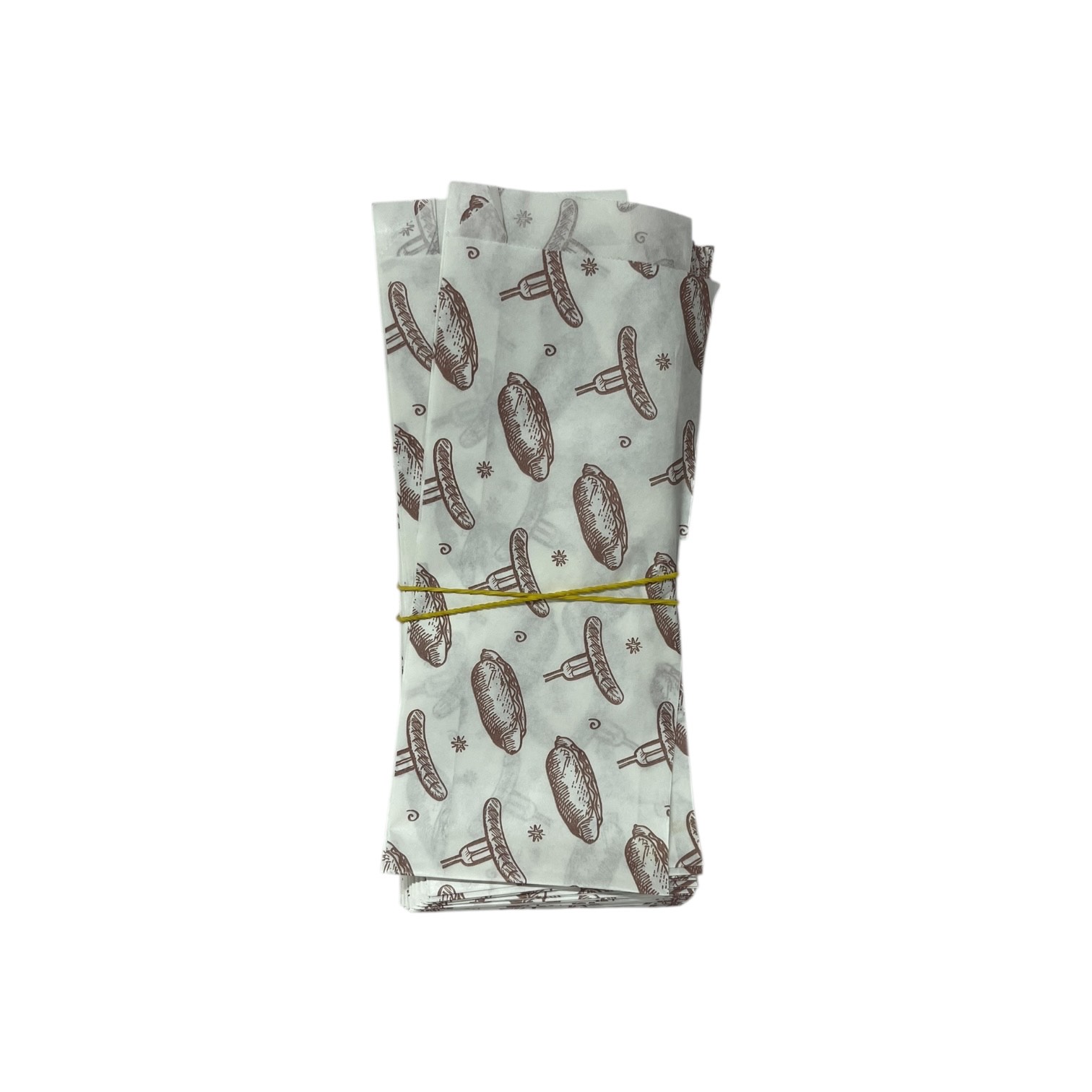 Уголок для Хот-Дог 225*80+40мм белый с печатью 100шт/уп