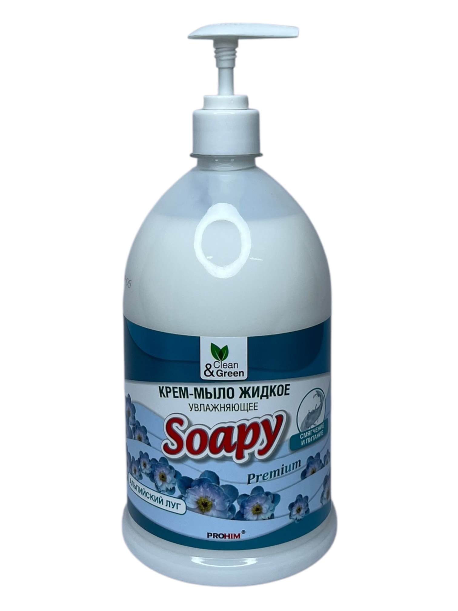 Жидкое мыло "Soapy" Альпийский луг Cleen & Green 1л