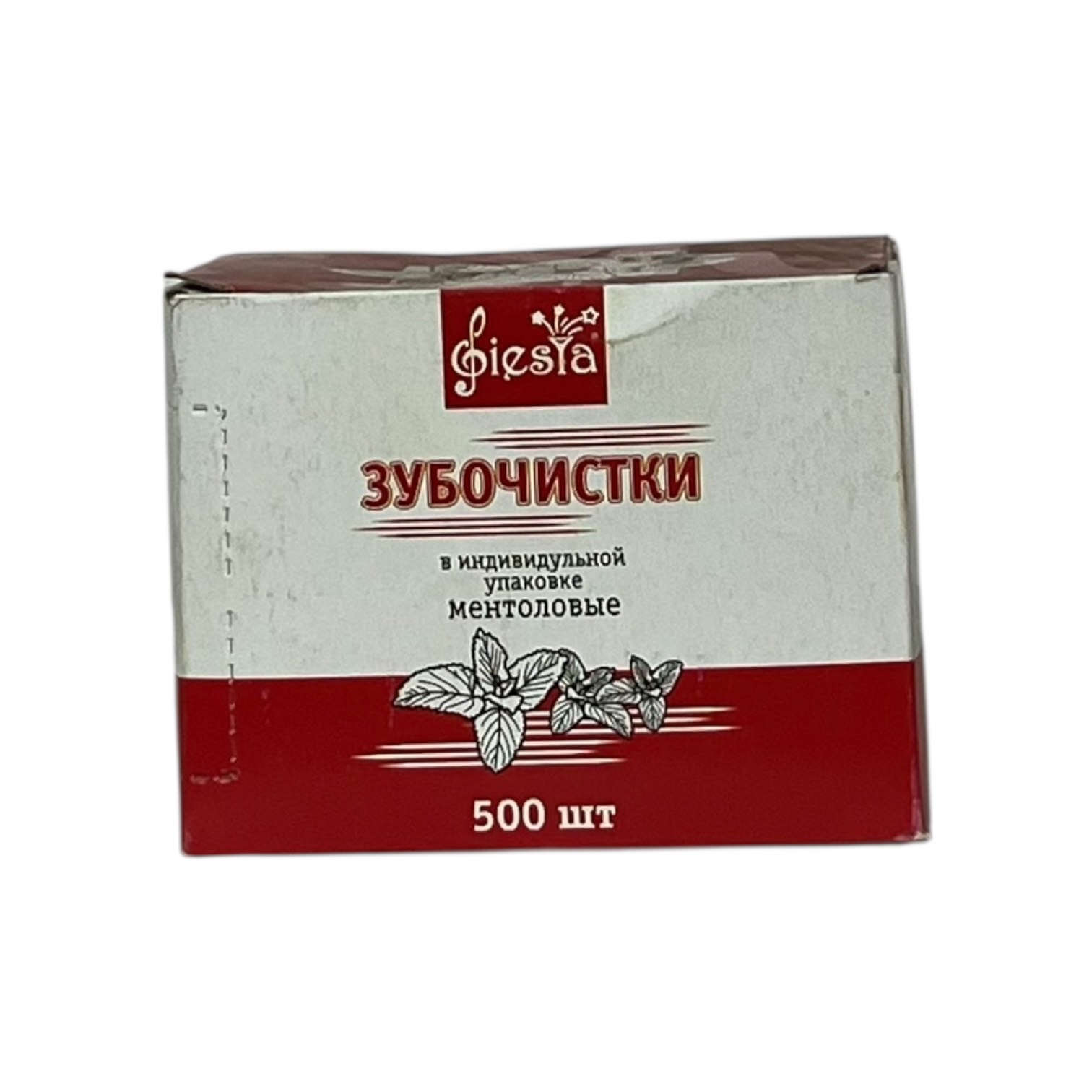 Зубочистки Fiesta в индивид. упаковке в бумаге ментол 500шт/упак