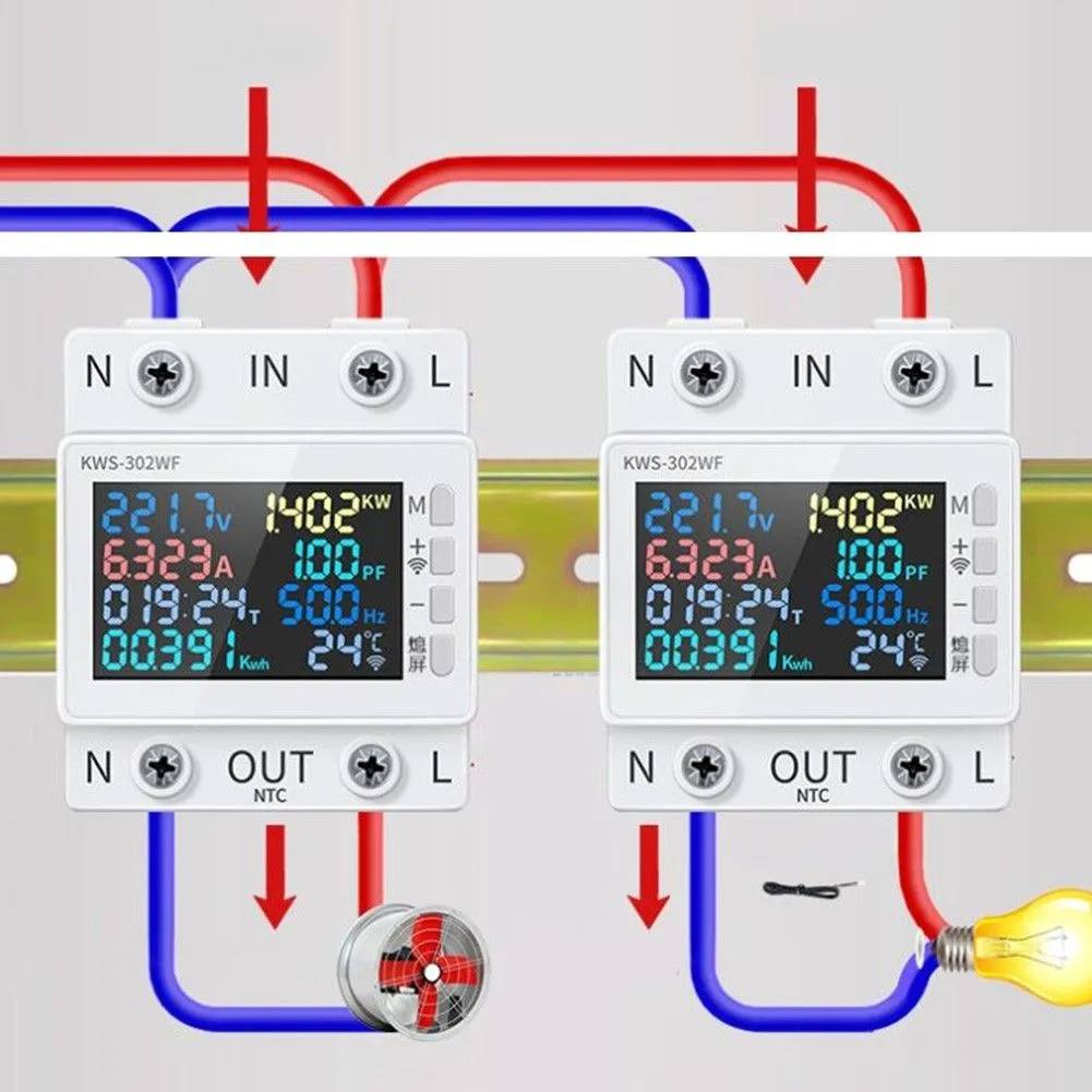 4/2  Реле контроля тока и напряжения Tuya