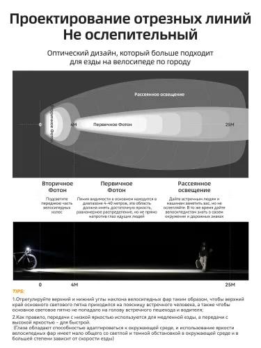 4/2 ROCKBROS Фонарь для велосипеда