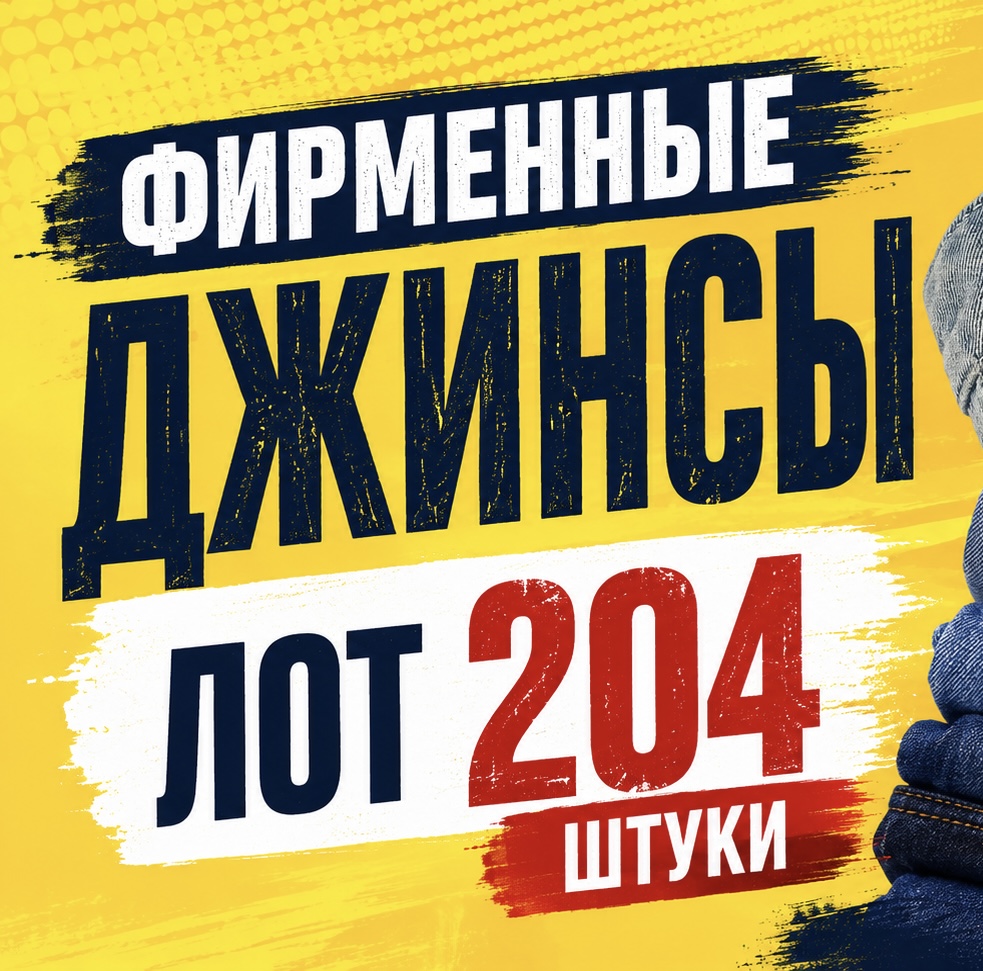 Лот ЛЮКС джинса 204 штуки