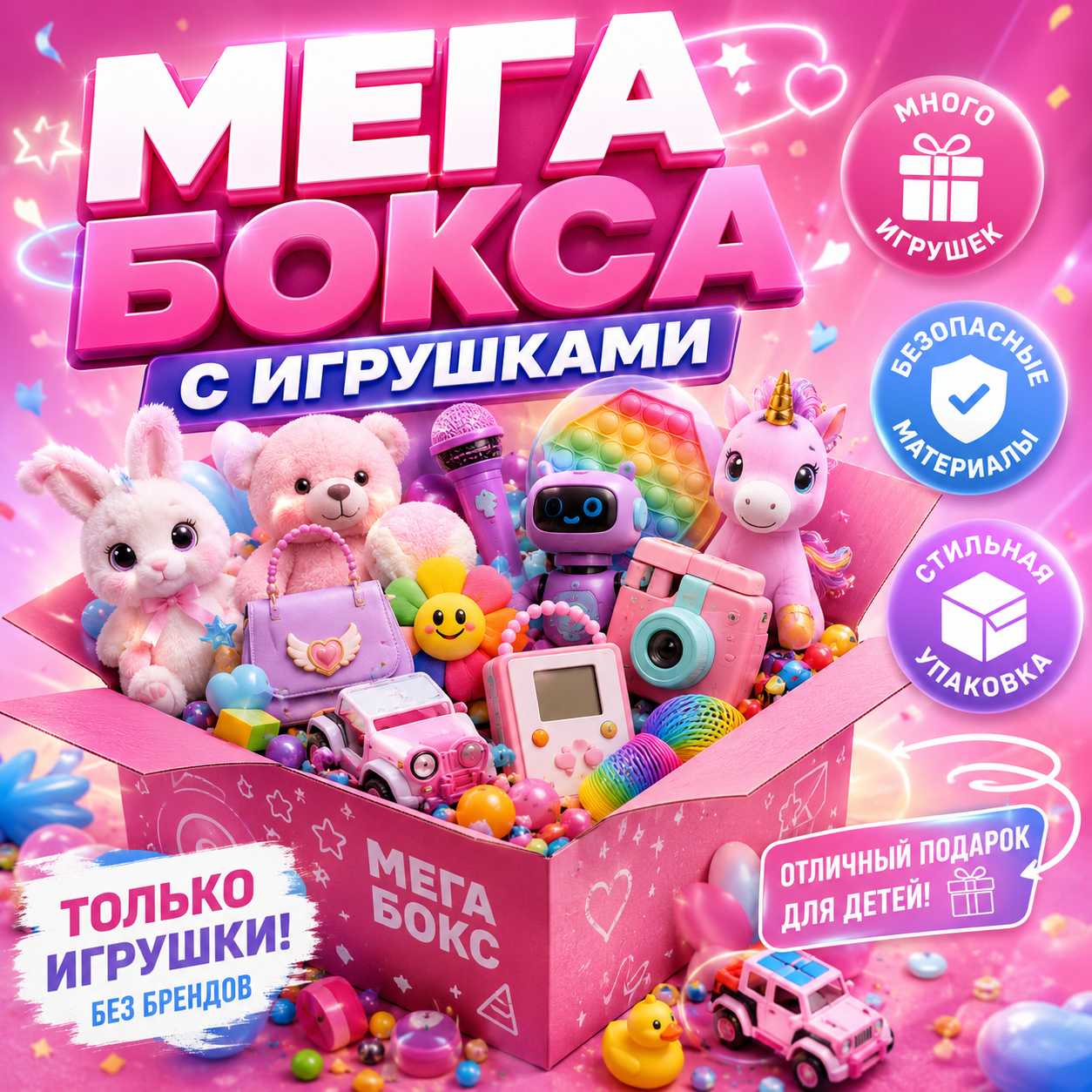 МЕГА БОКС с игрушками