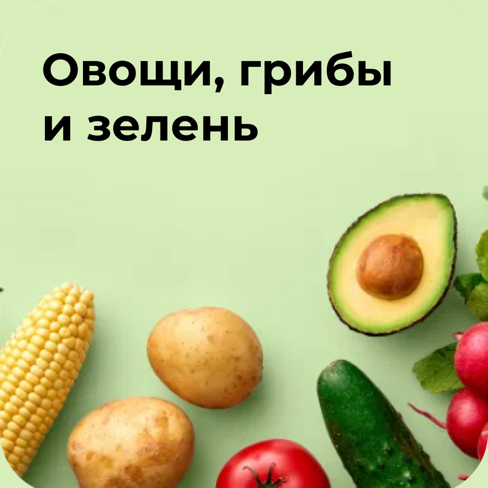 Овощи, грибы и зелень