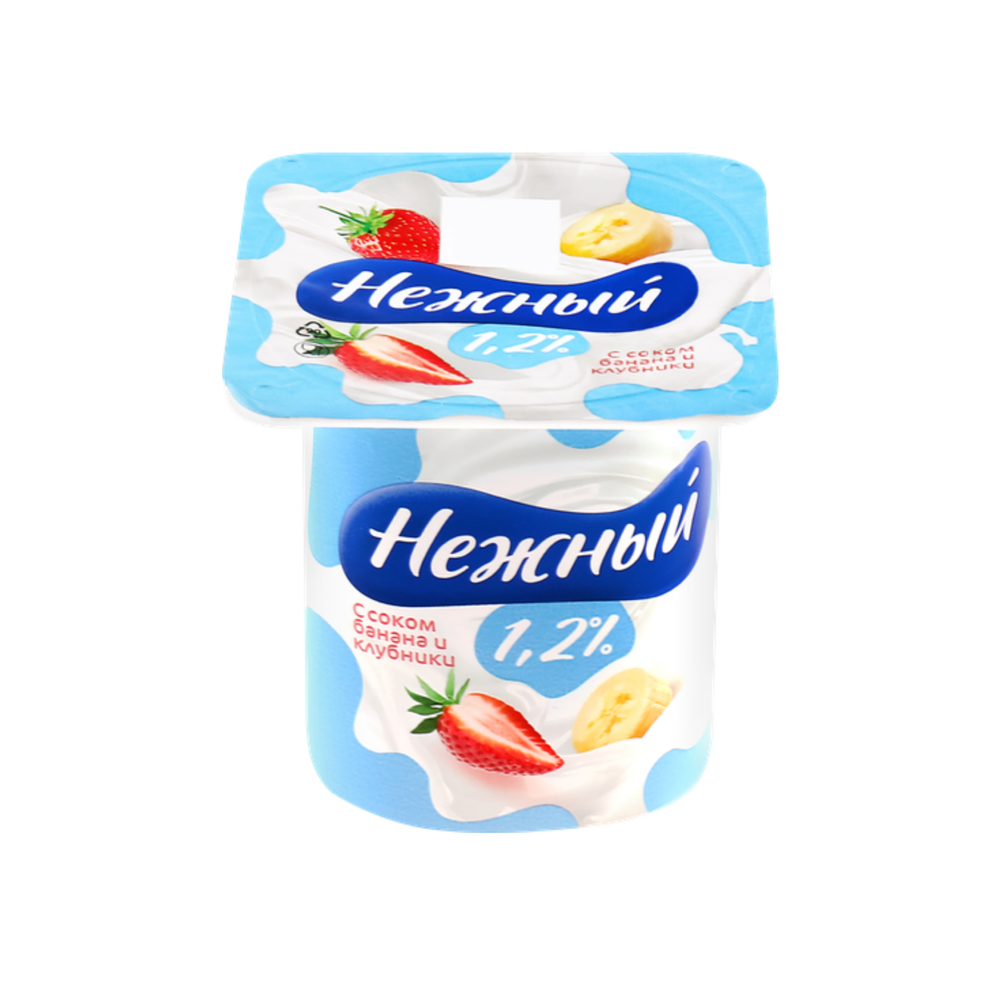 Йогурт Нежный с соком банана и клубники 1,2% (100 г.)