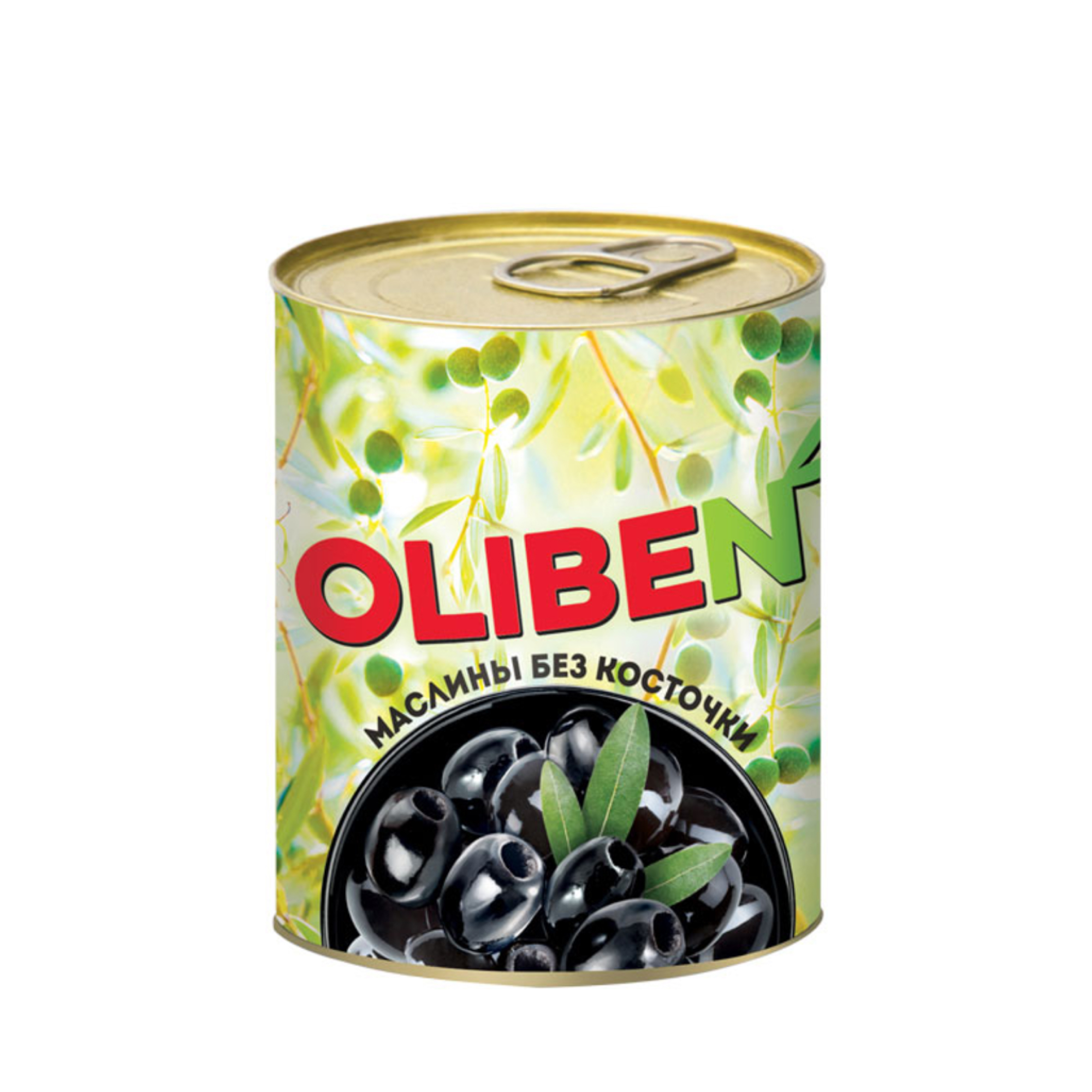 «OLIBEN», маслины без косточки, ж/б 290 мл