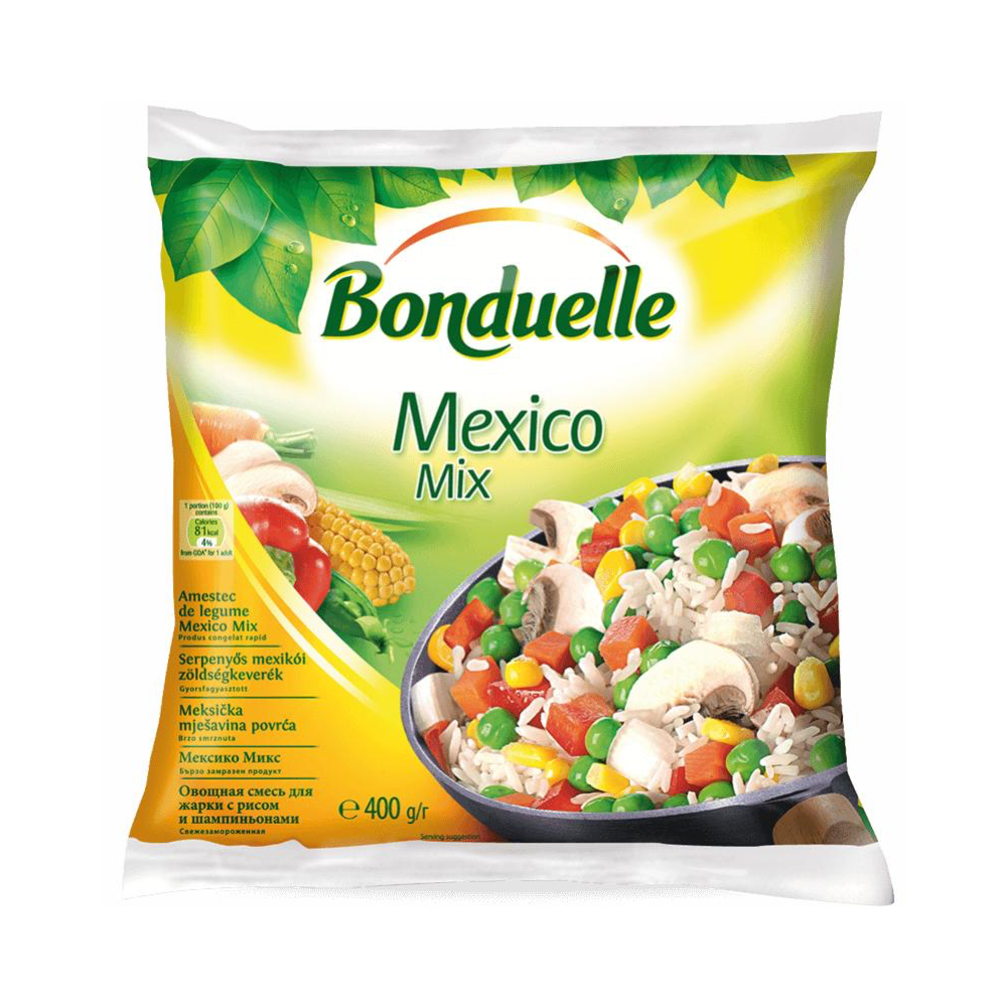 Смесь Мексиканский микс Bonduelle овощи с рисом замороженная 400 г