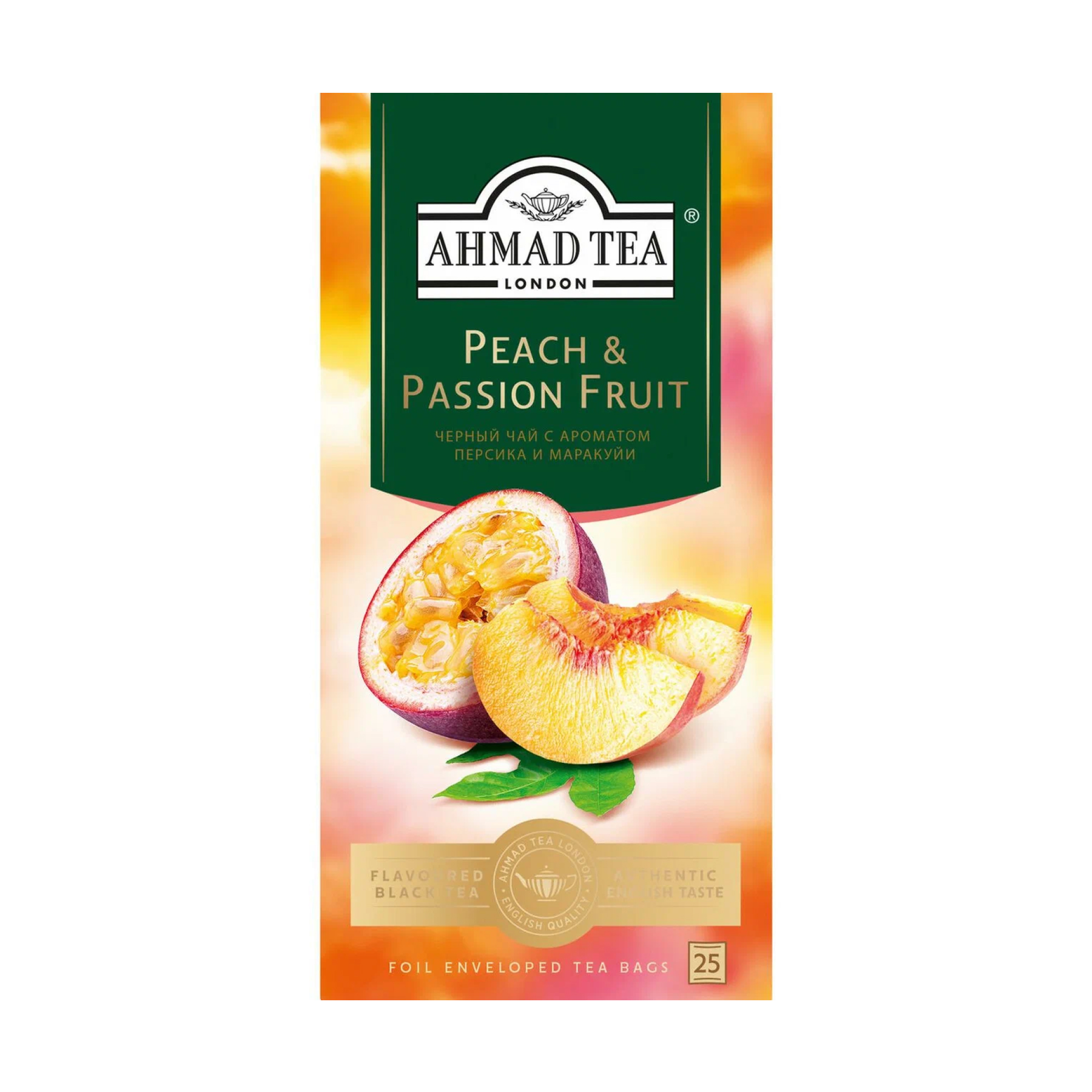 Чай черный Ahmad Tea Персик-маракуйя 25 пак