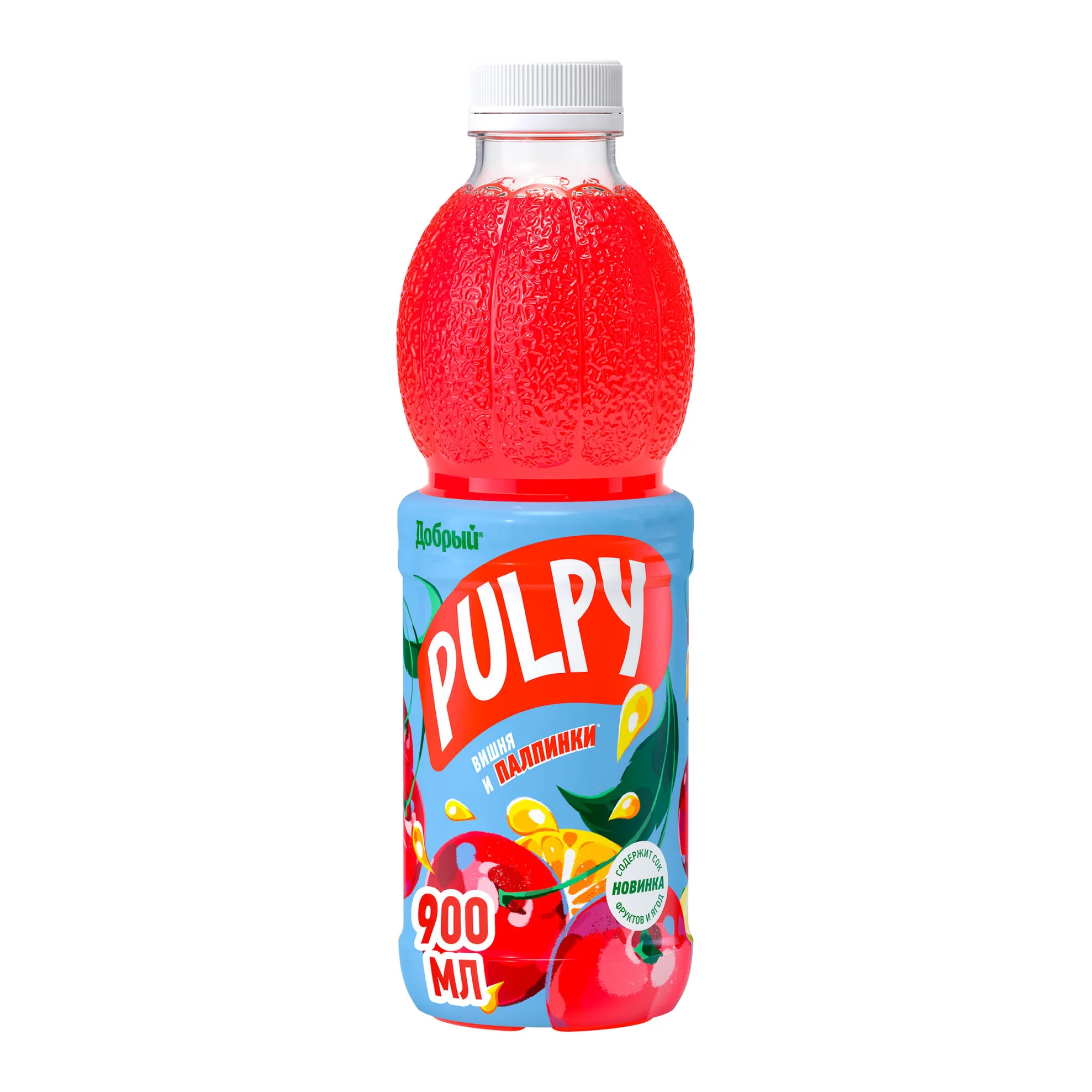 Напиток сокосодержащий Pulpy вишня 0,9 л