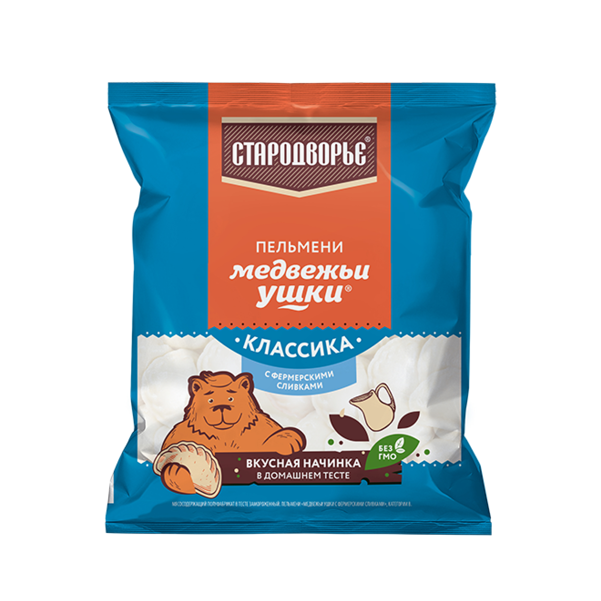 Пельмени  Медвежьи ушки с ферм.сливками ТМ Стародворье 0,4 гр