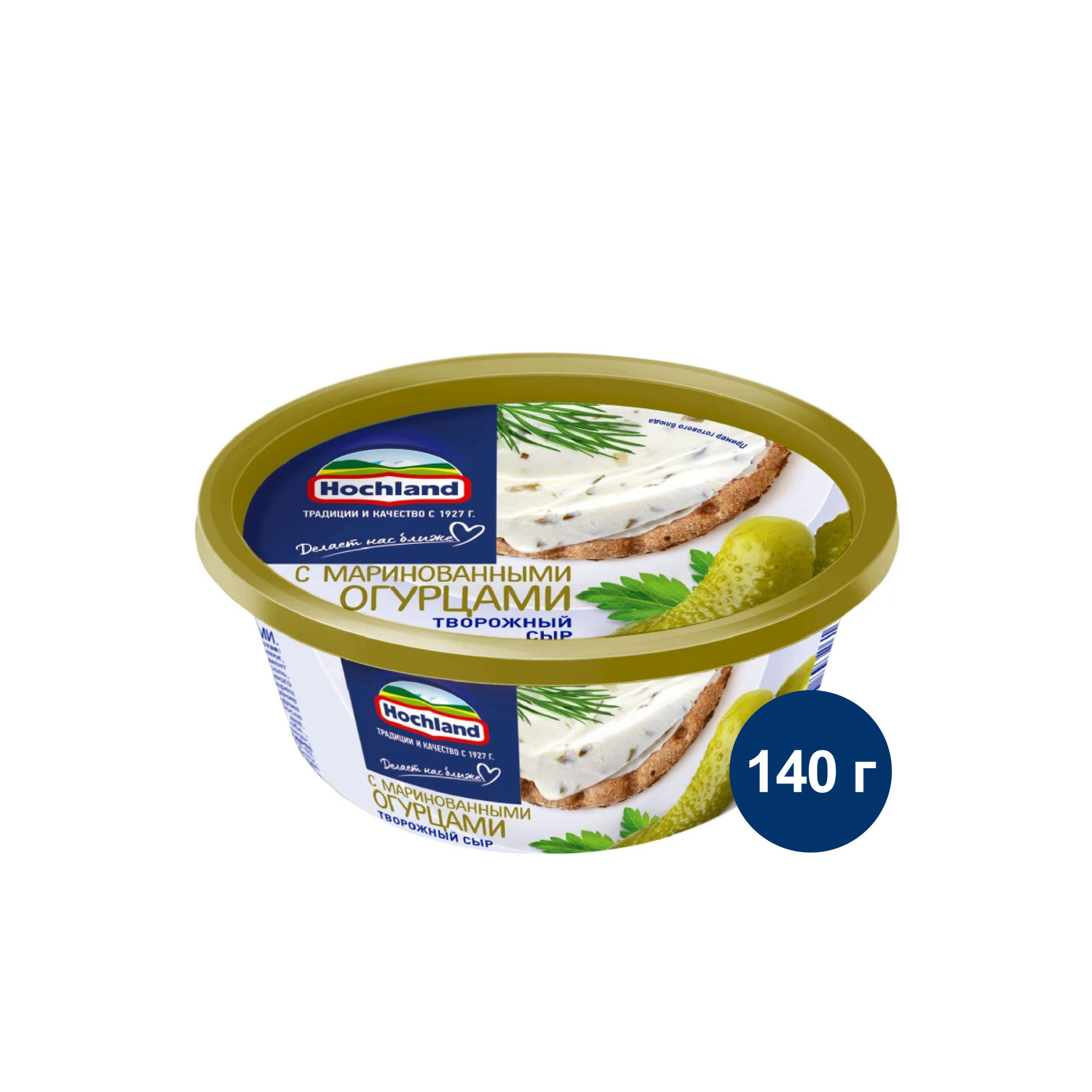 Сыр творожный с маринованными огурцами Hochland (140 г.)