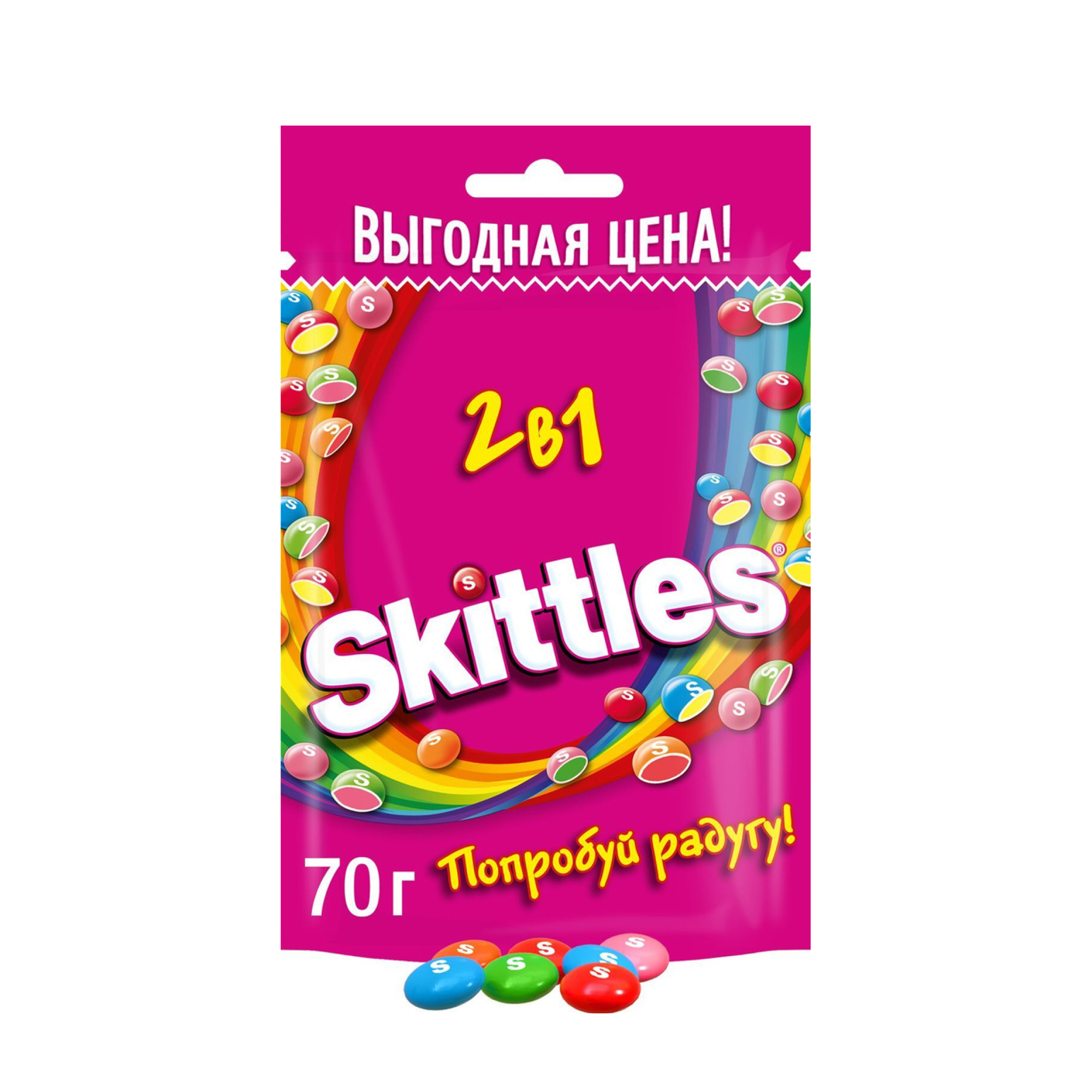 Драже Skittles 2 в 1, 70 г