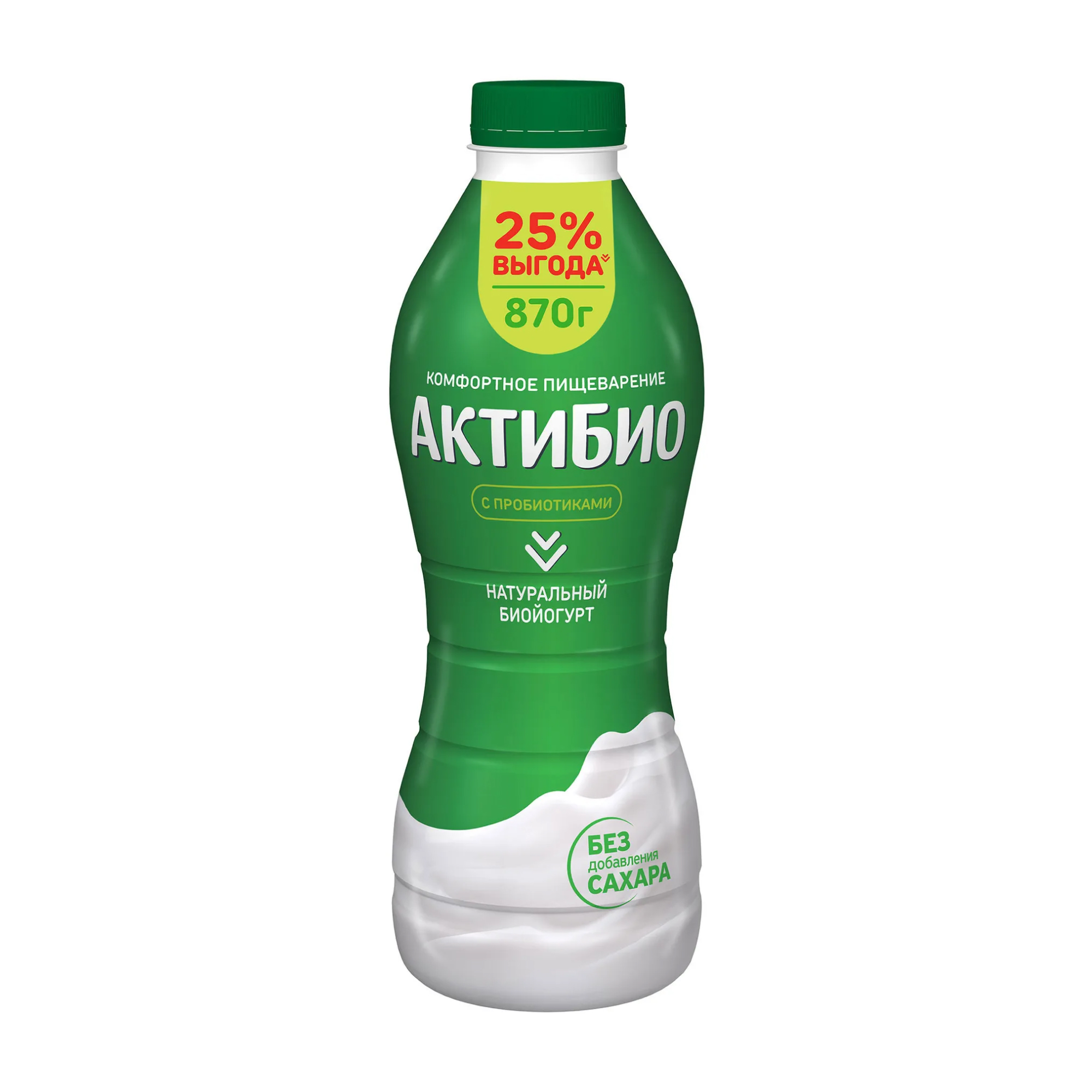 Йогурт АктиБио питьевой, натуральный, 1,8% (870 г.)