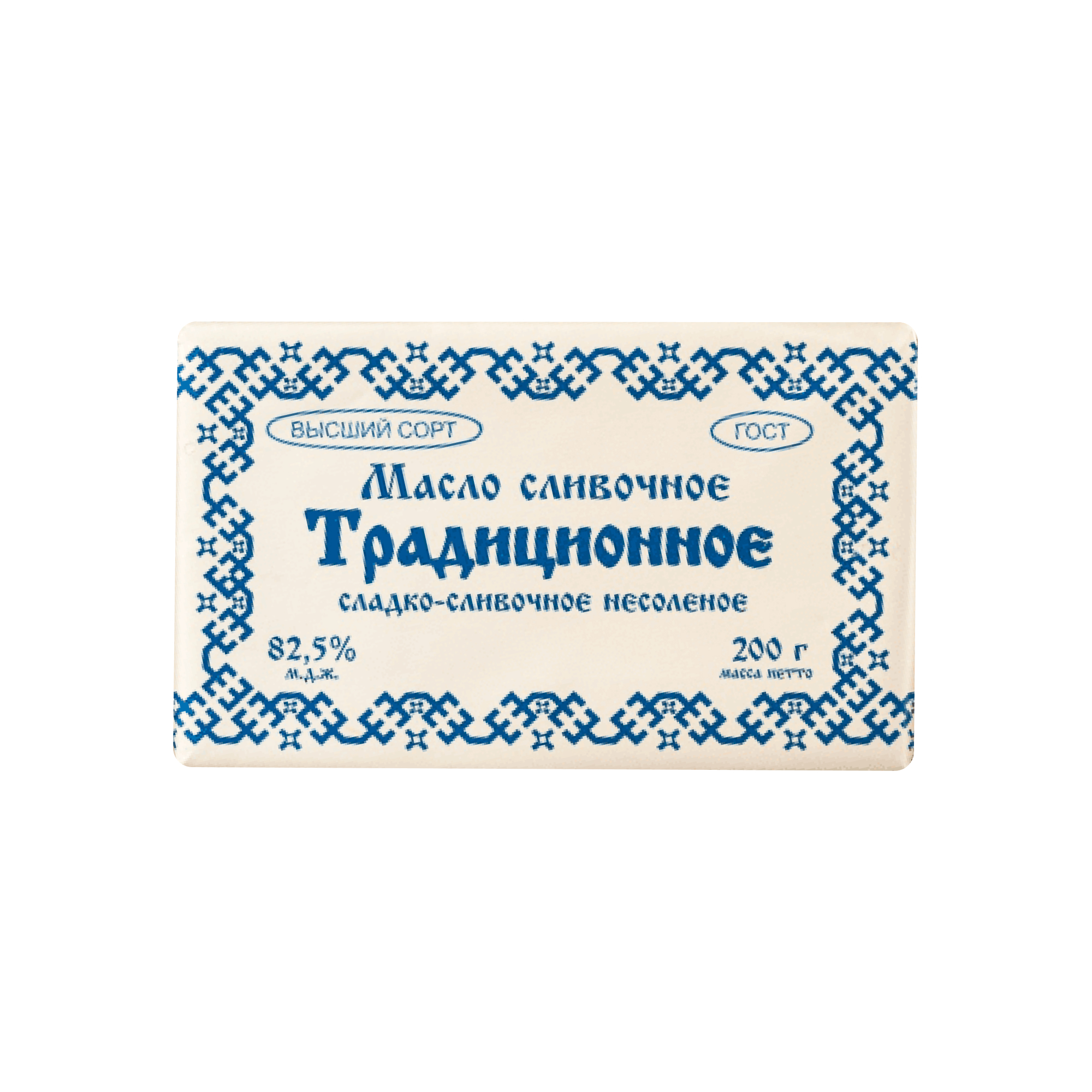 Масло сладко-сливочное традиционное 82,5% Лав продукт (200 г.)
