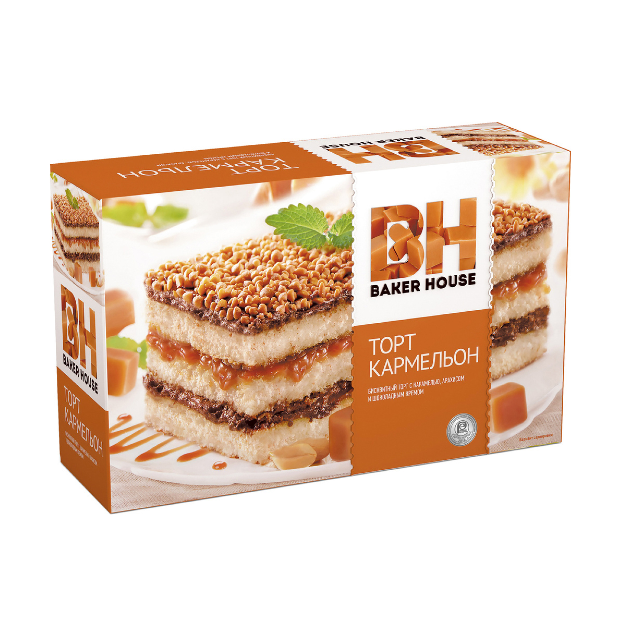Торт Baker House бисквитный Кармельон 350 г