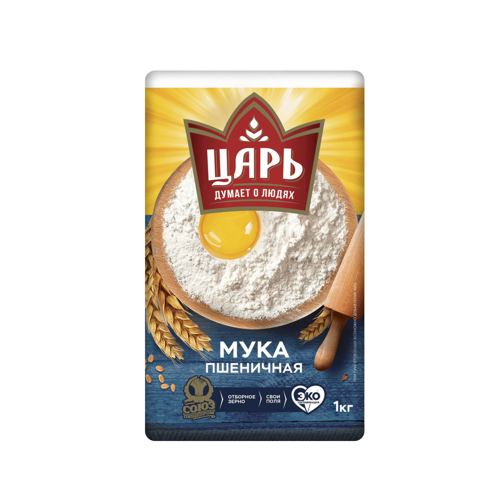 Мука пшеничная хлебопекарная Царь высший сорт , 1кг