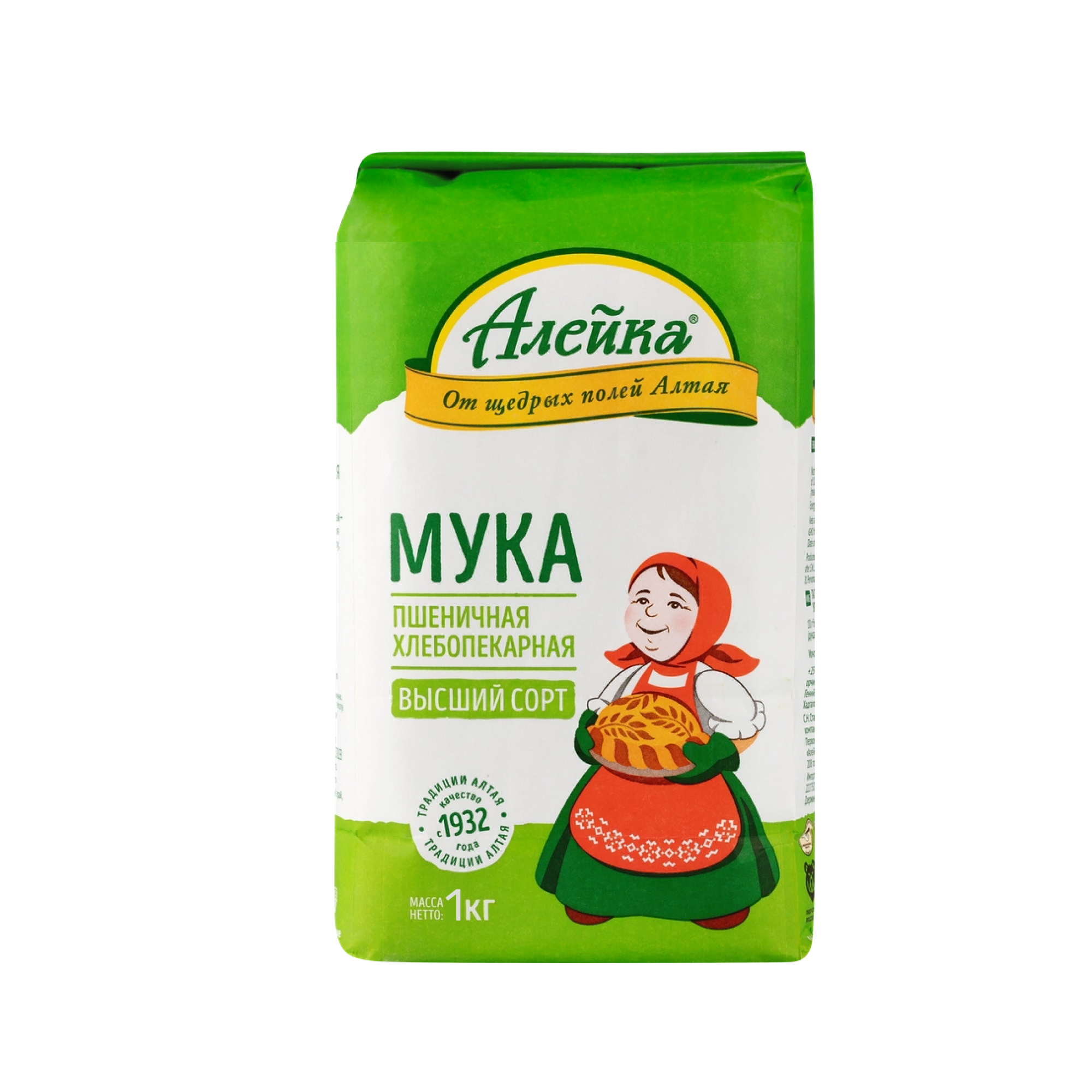 Мука пшеничная Алейка высший сорт, 1 кг