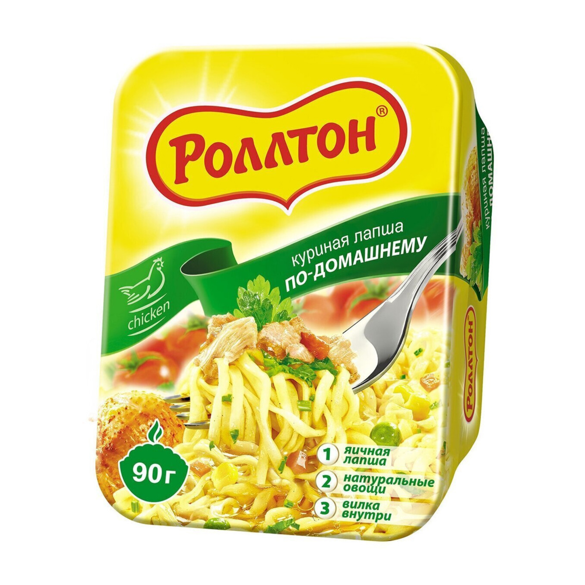 Роллтон Лапша яичная куриная по-домашнему, 90 гр
