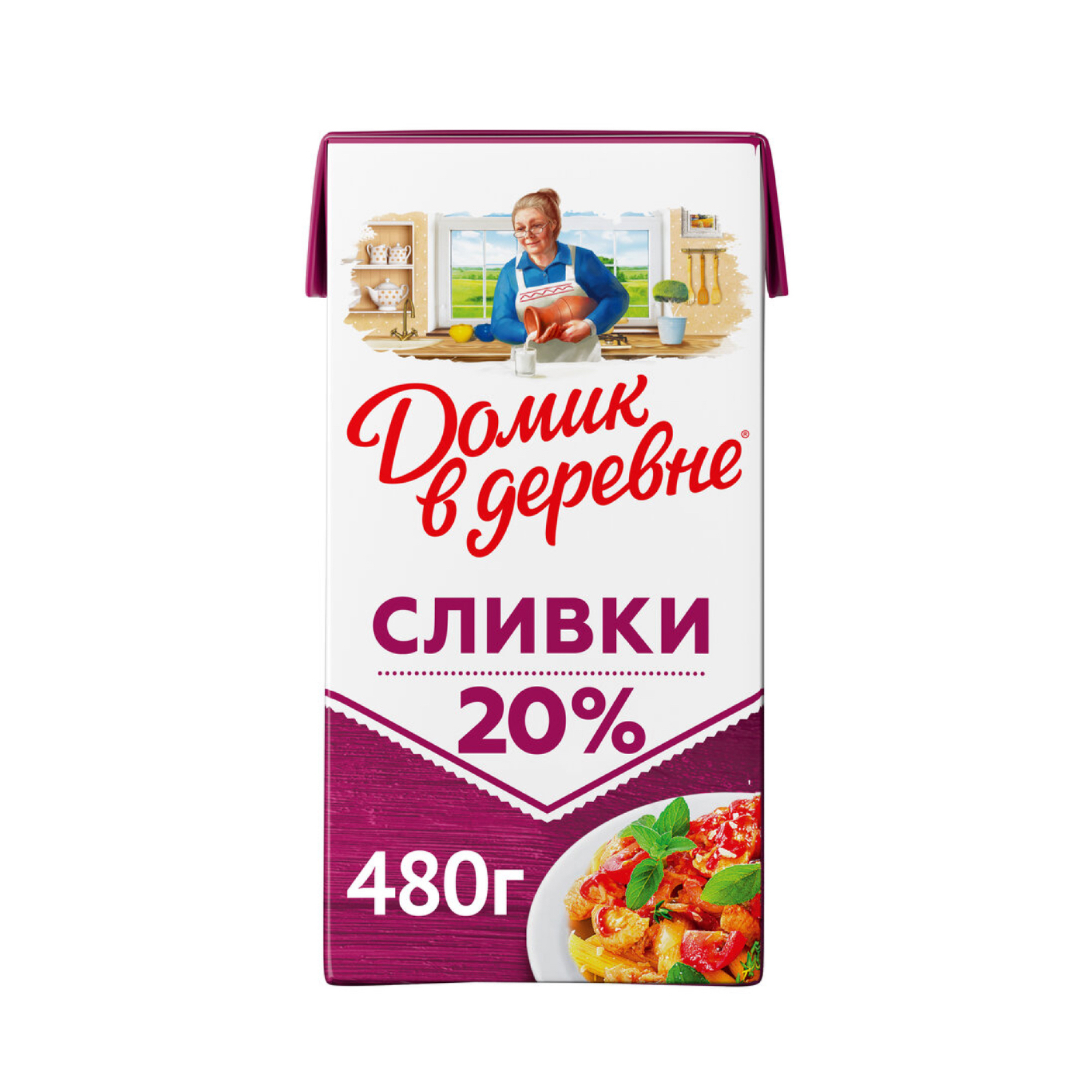 Сливки 20% Домик в деревне (480 г.)