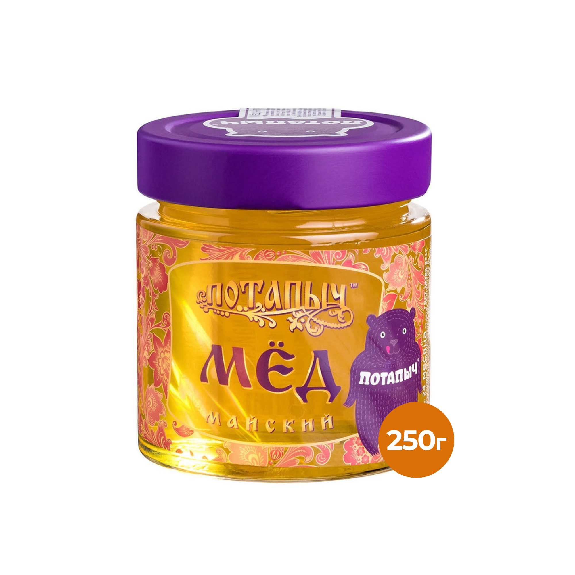 Мёд натуральный Потапыч Майский 250 г