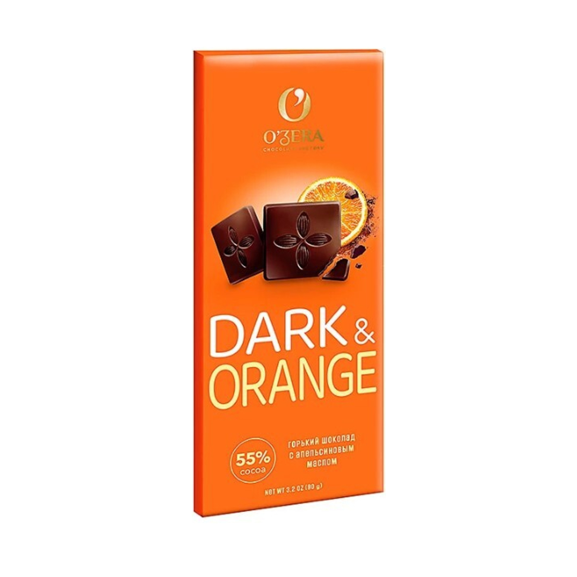 Шоколад горький 55% Ozera Dark&Orange апельсин 90 г