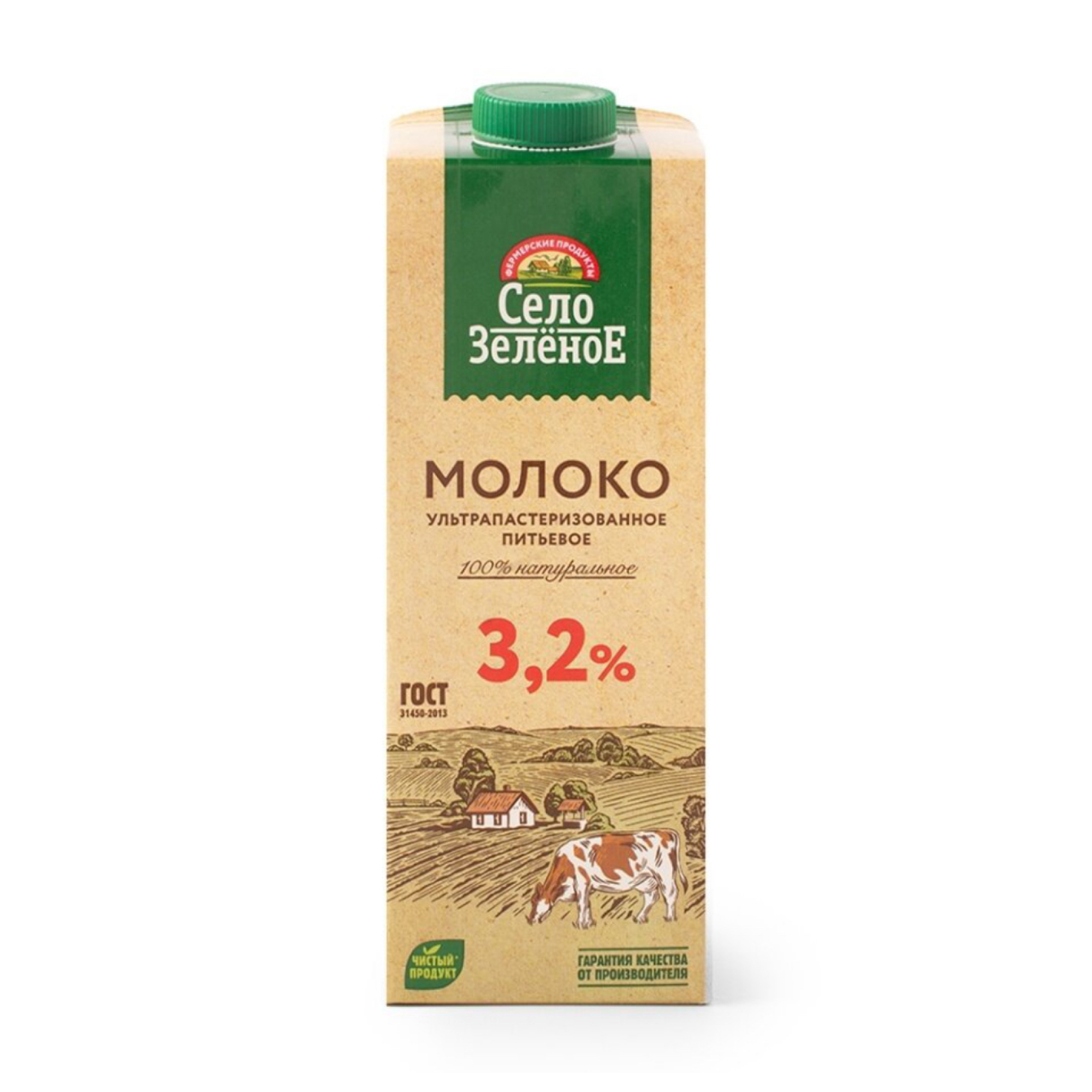 Молоко 3,2% Село Зеленое (950 мл)
