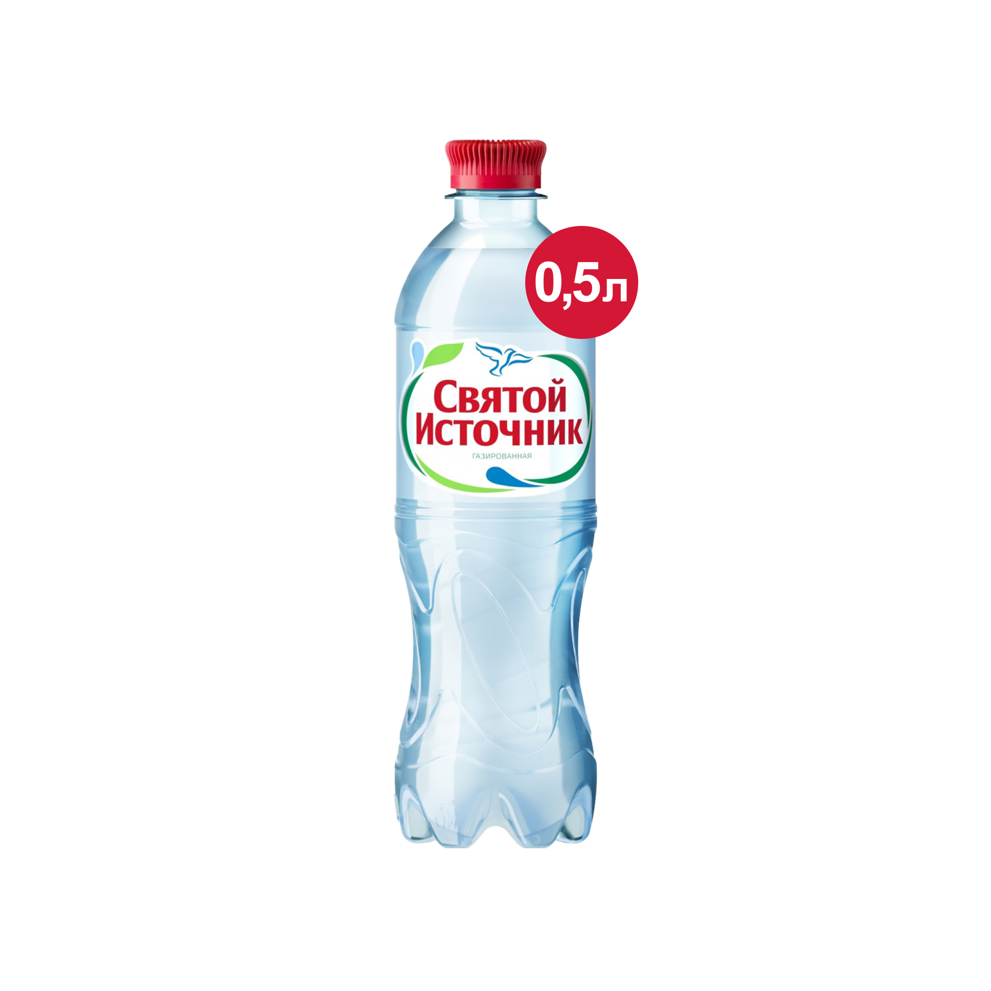 Вода минеральная Святой Источник с газом 0,5 л