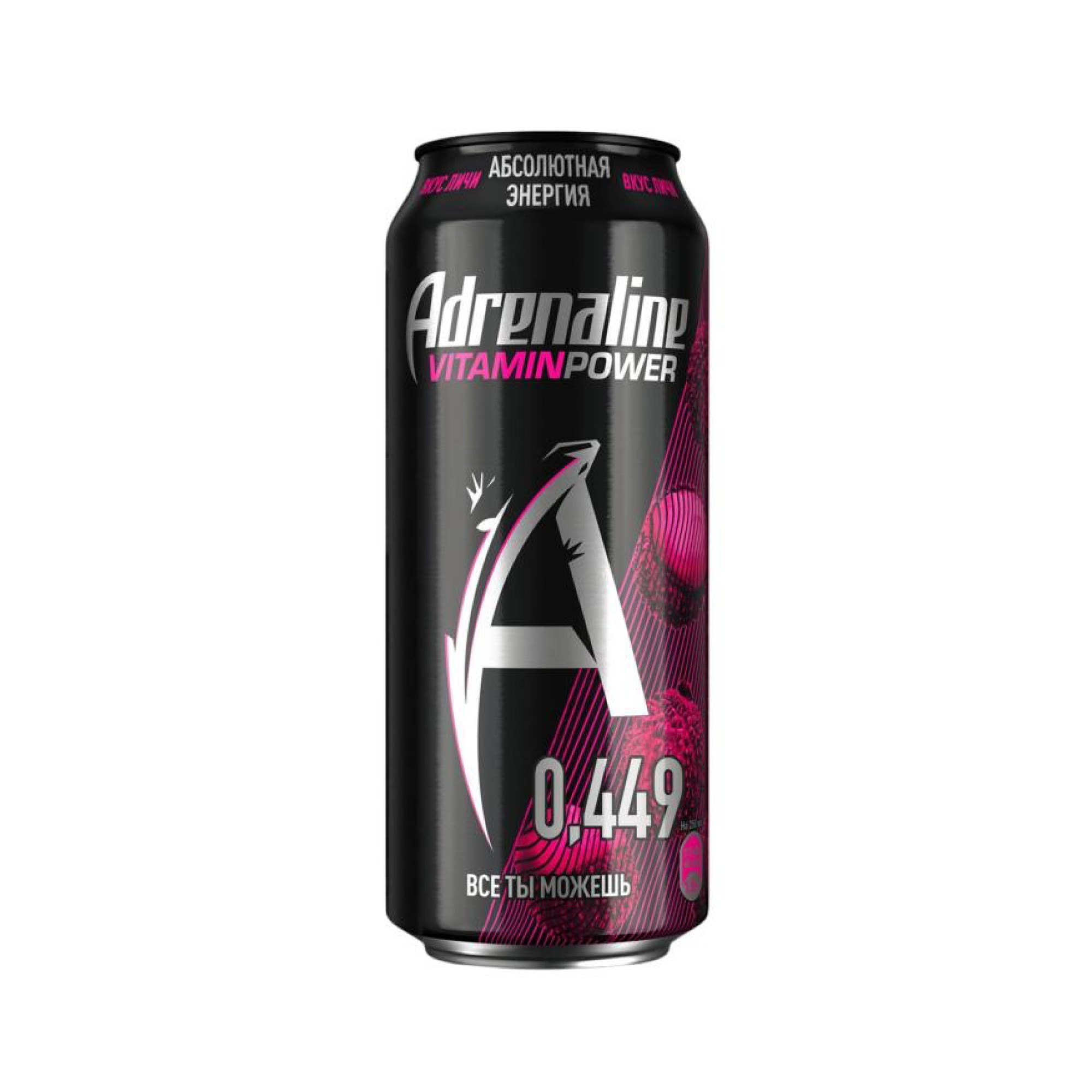 Adrenaline Rush Vitamin Power, без сахара, личи, 0,449 л