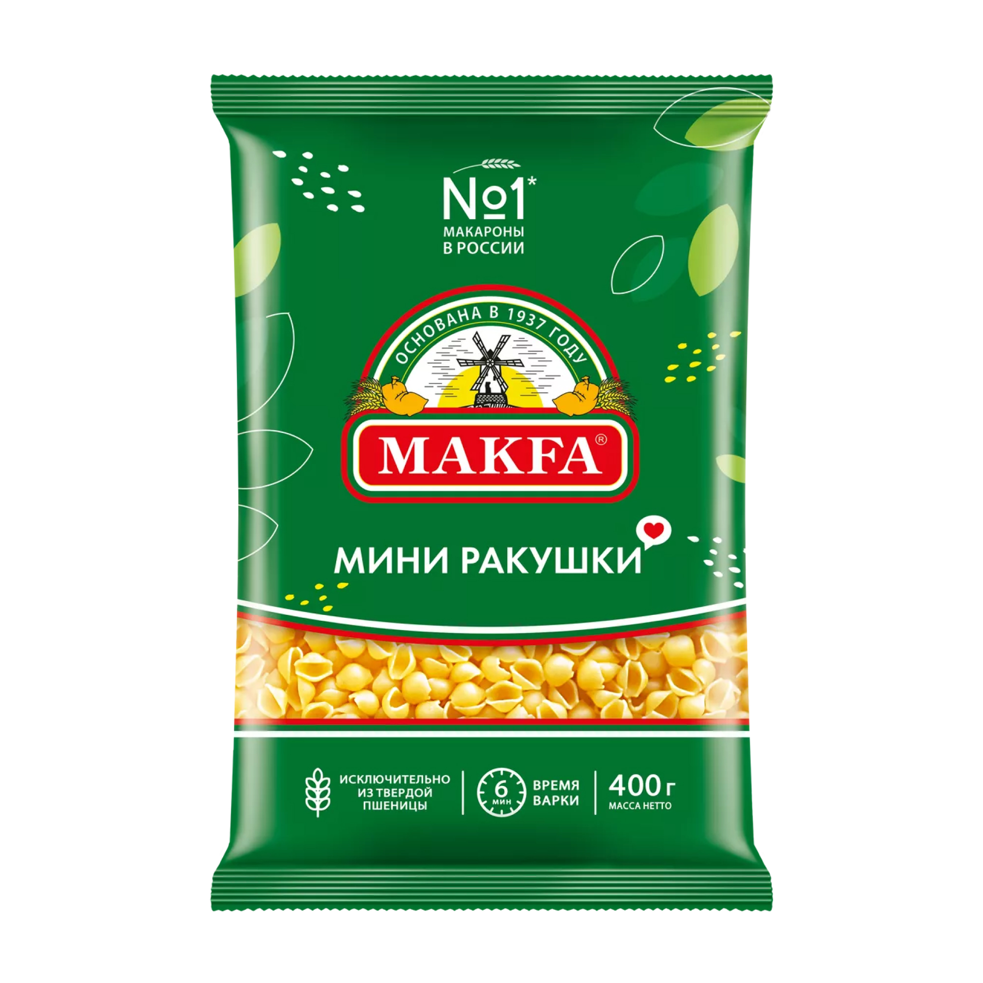 Makfa Макароны Мини ракушки, 400 гр
