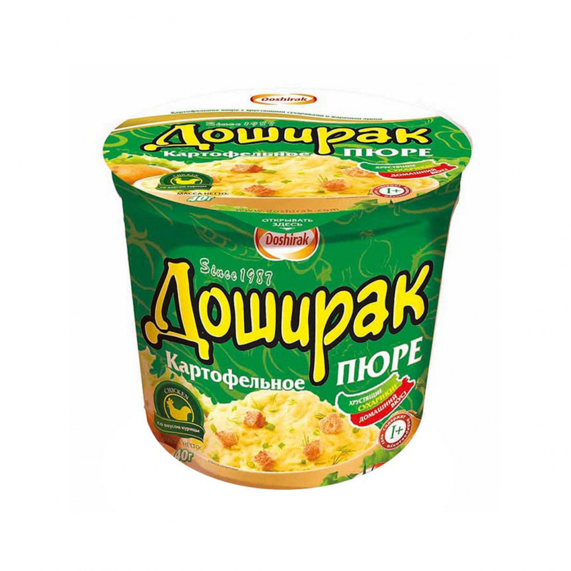 Пюре картофельное Doshirak со вкусом курицы  стакан 40 гр