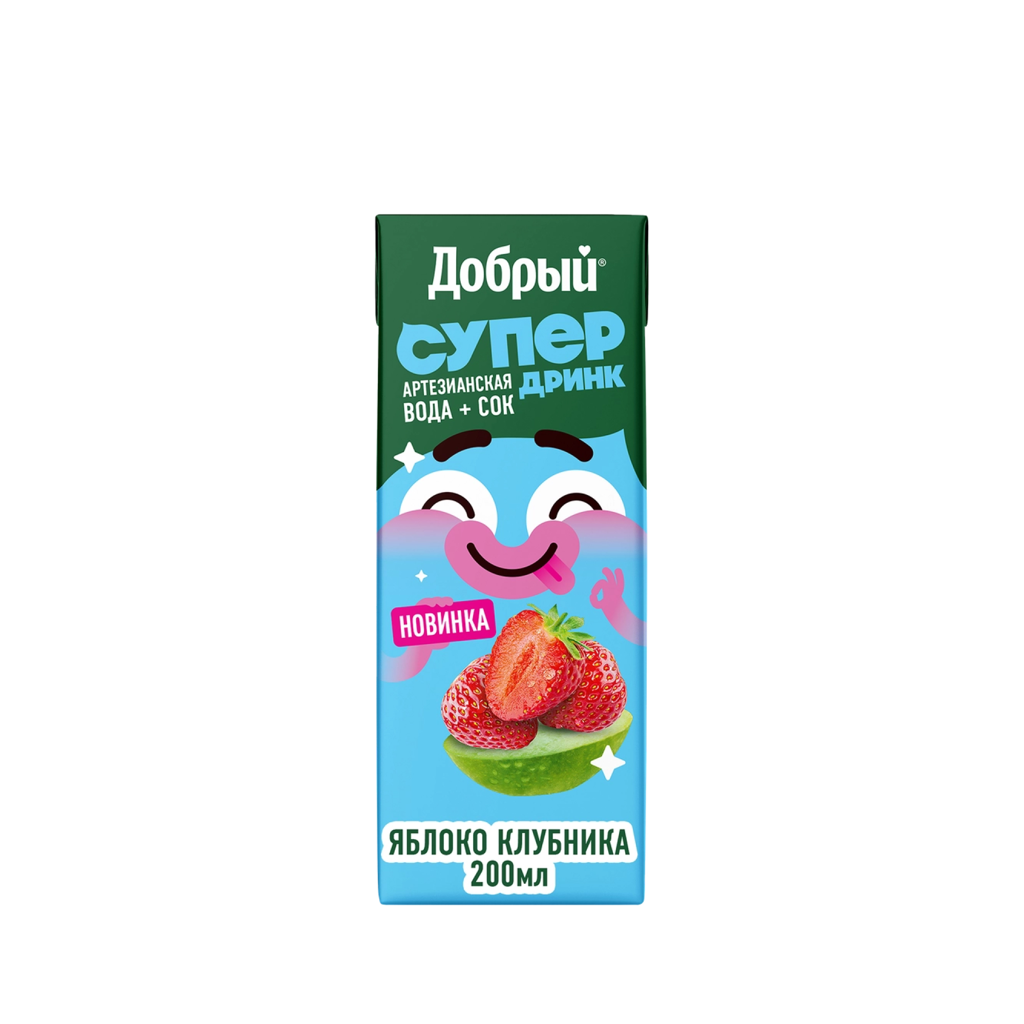 Сок Добрый Супер Дринк яблоко-клубника 0,2 л