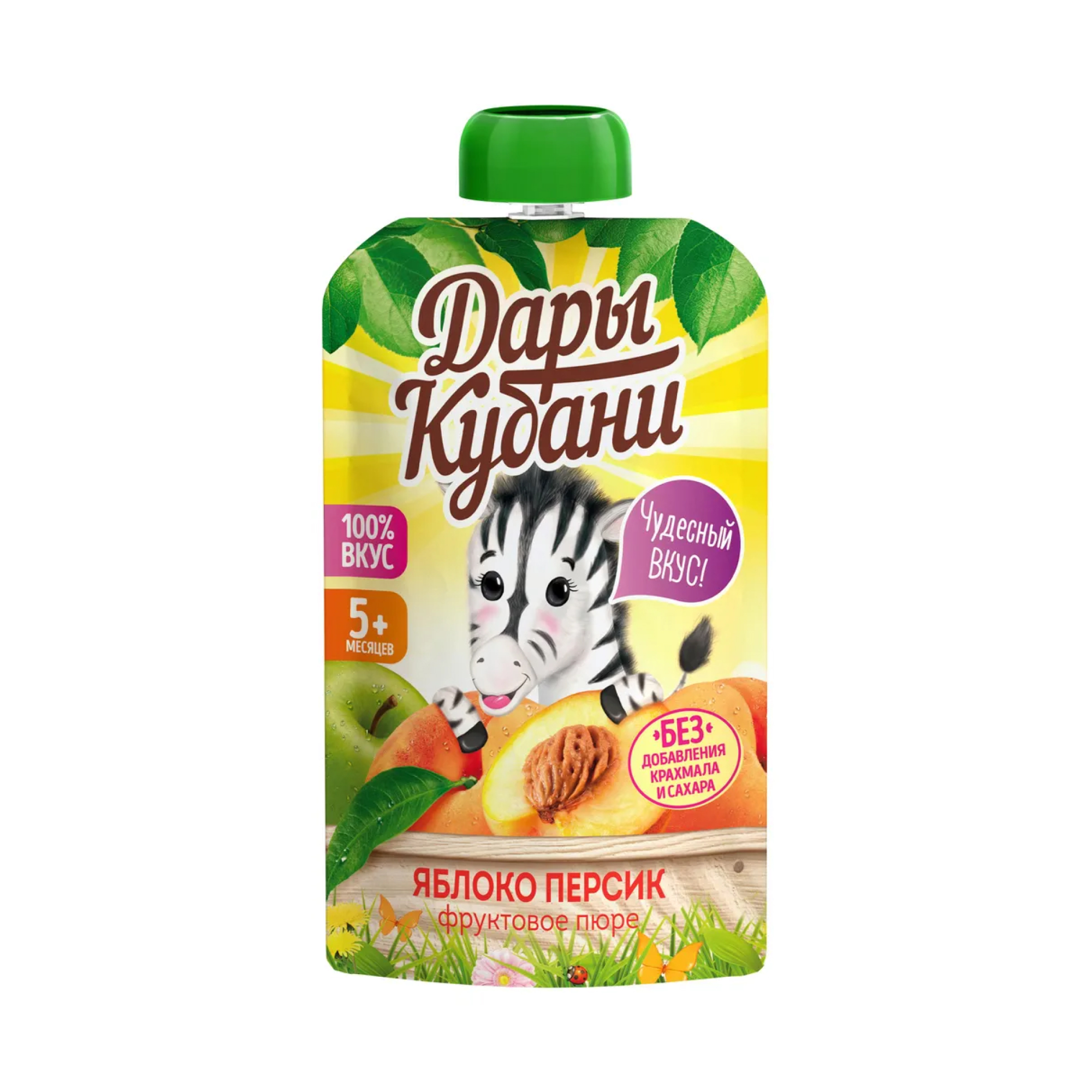 Пюре «Дары Кубани» яблоко персик, 90 гр