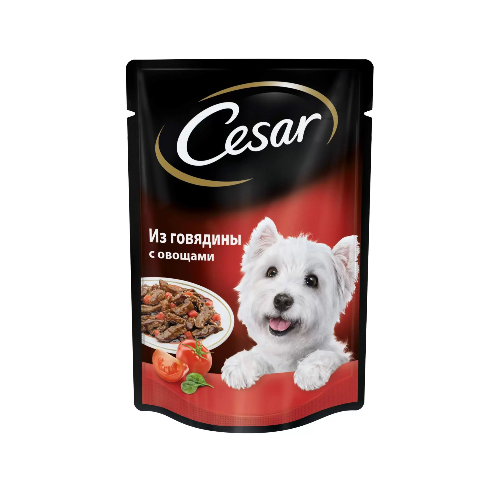 Влажный корм для взрослых собак Cesar с говядиной и овощами в соусе 100 гр