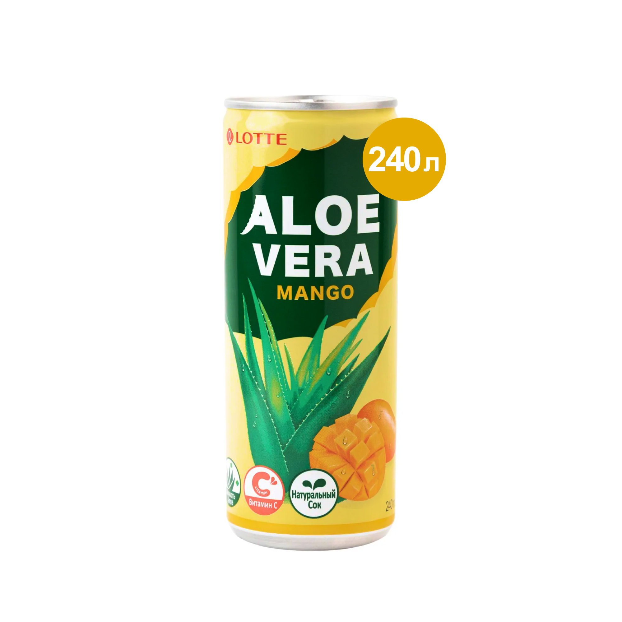 Напиток безалкогольный Lotte Aloe Vera со вкусом Манго, 240 мл