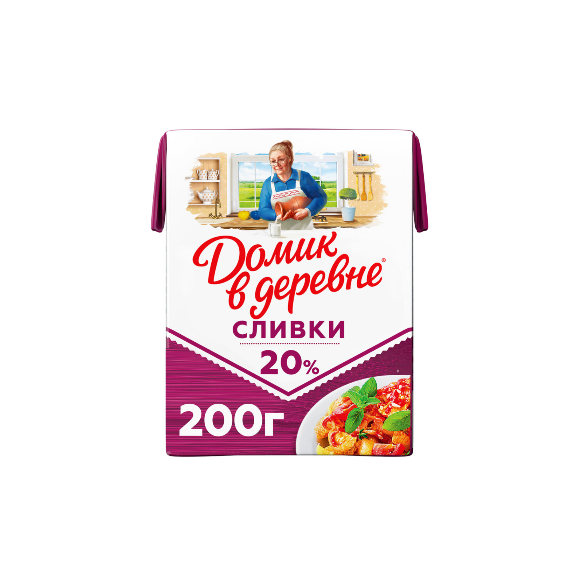 Сливки 20% Домик в деревне (200 г.)