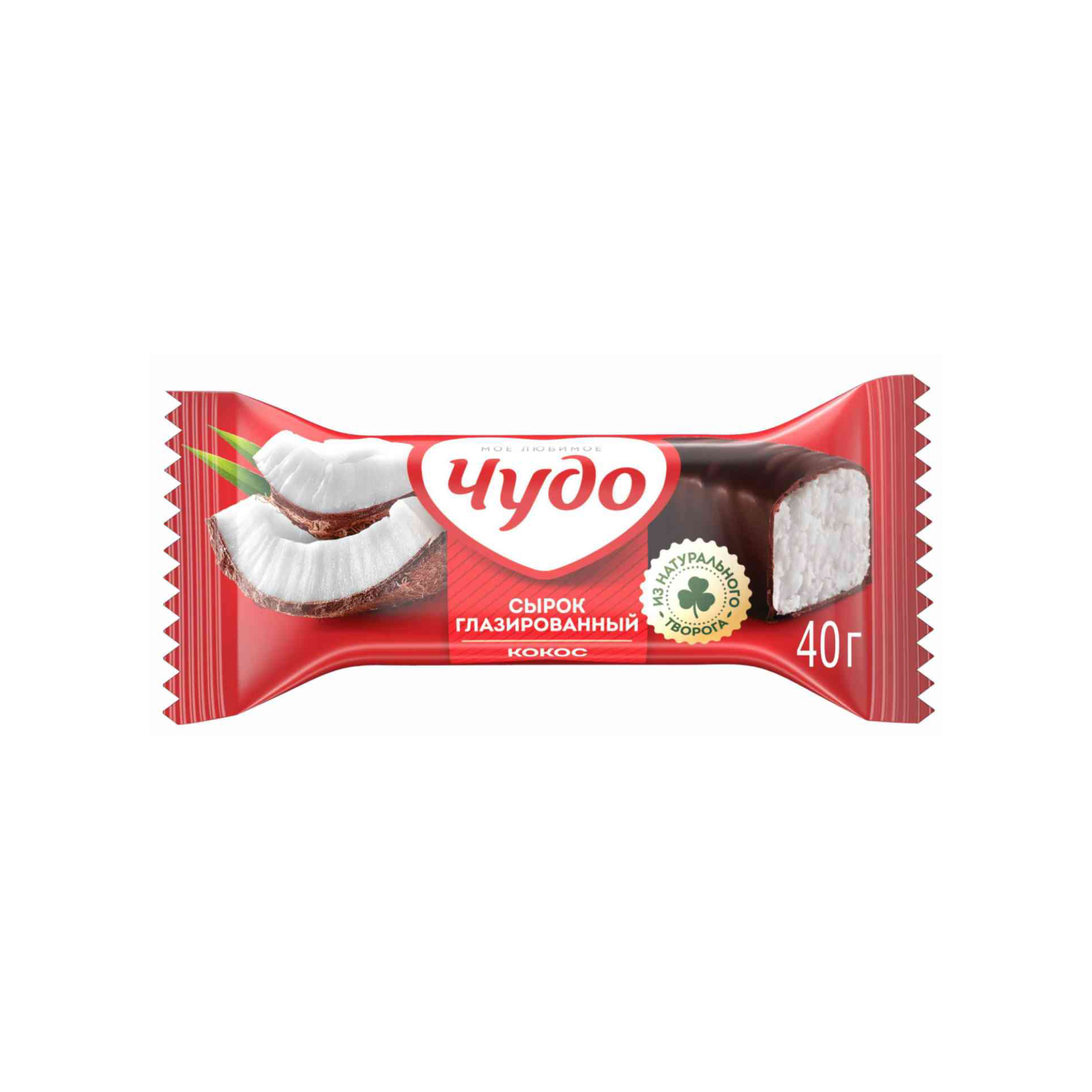Сырок глазированный со вкусом кокоса Чудо (40 г.)