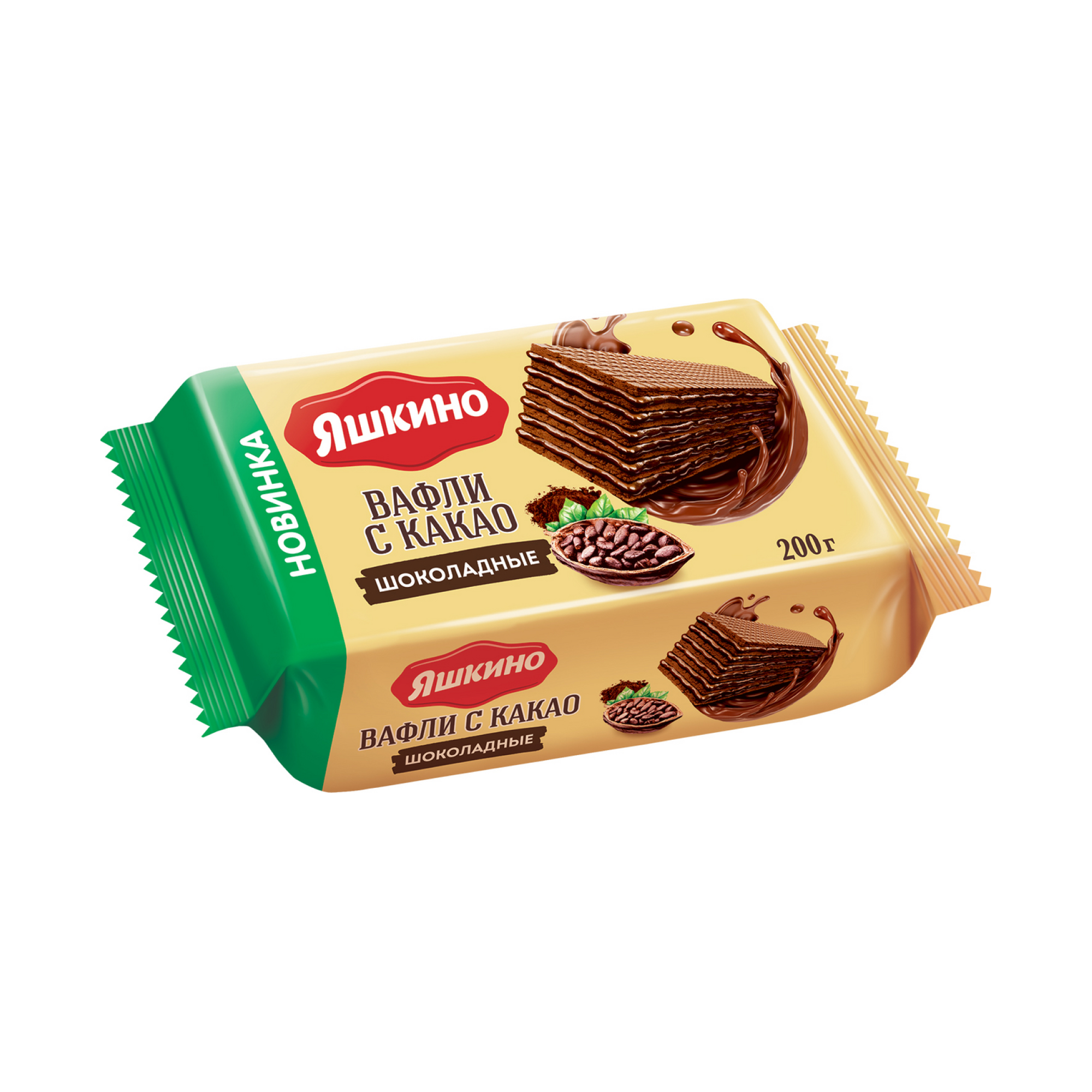 Вафли Яшкино шоколадные с какао, 200 г // [6]