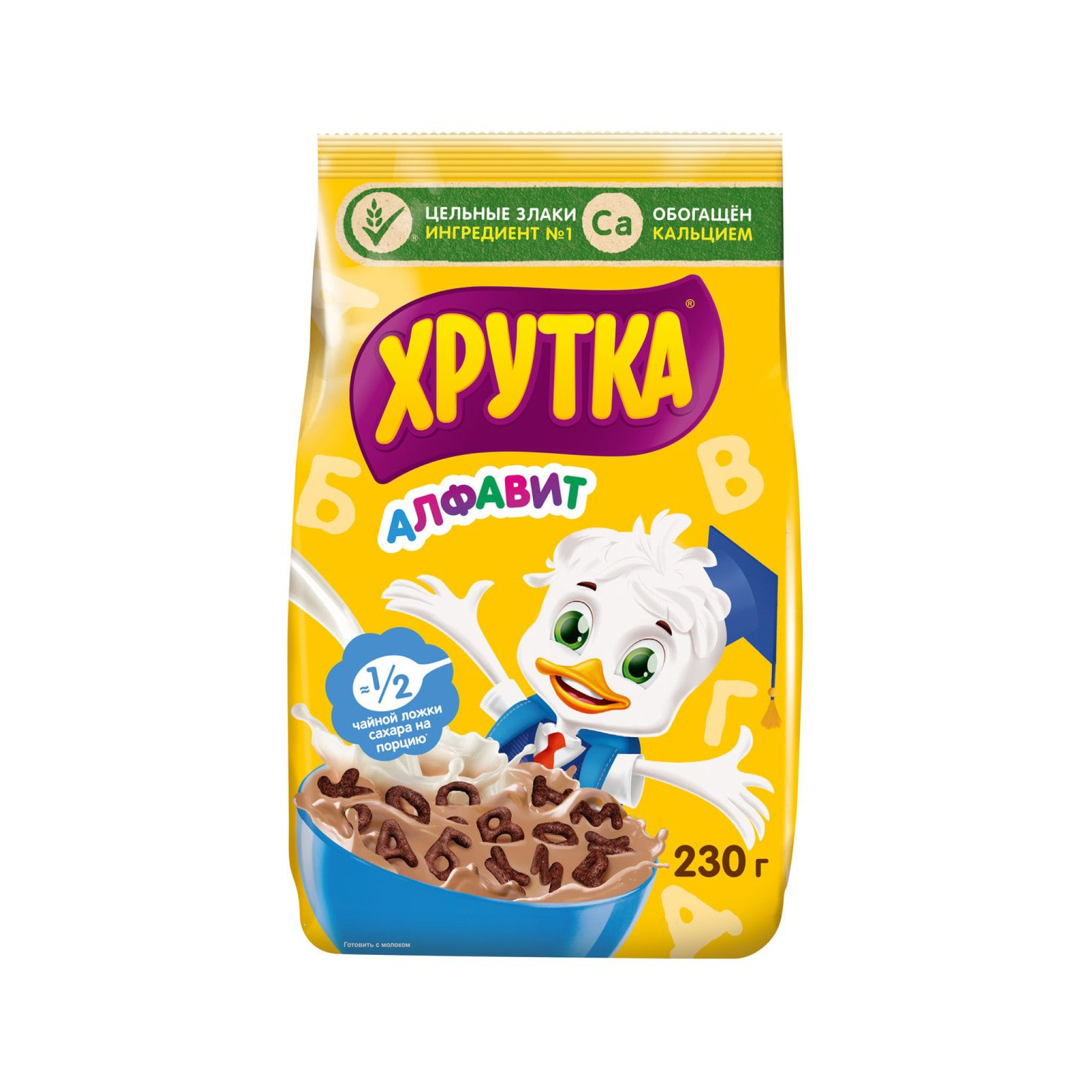 Готовый завтрак, "хрутка Алфавит", шоколадные шарики, 230 гр