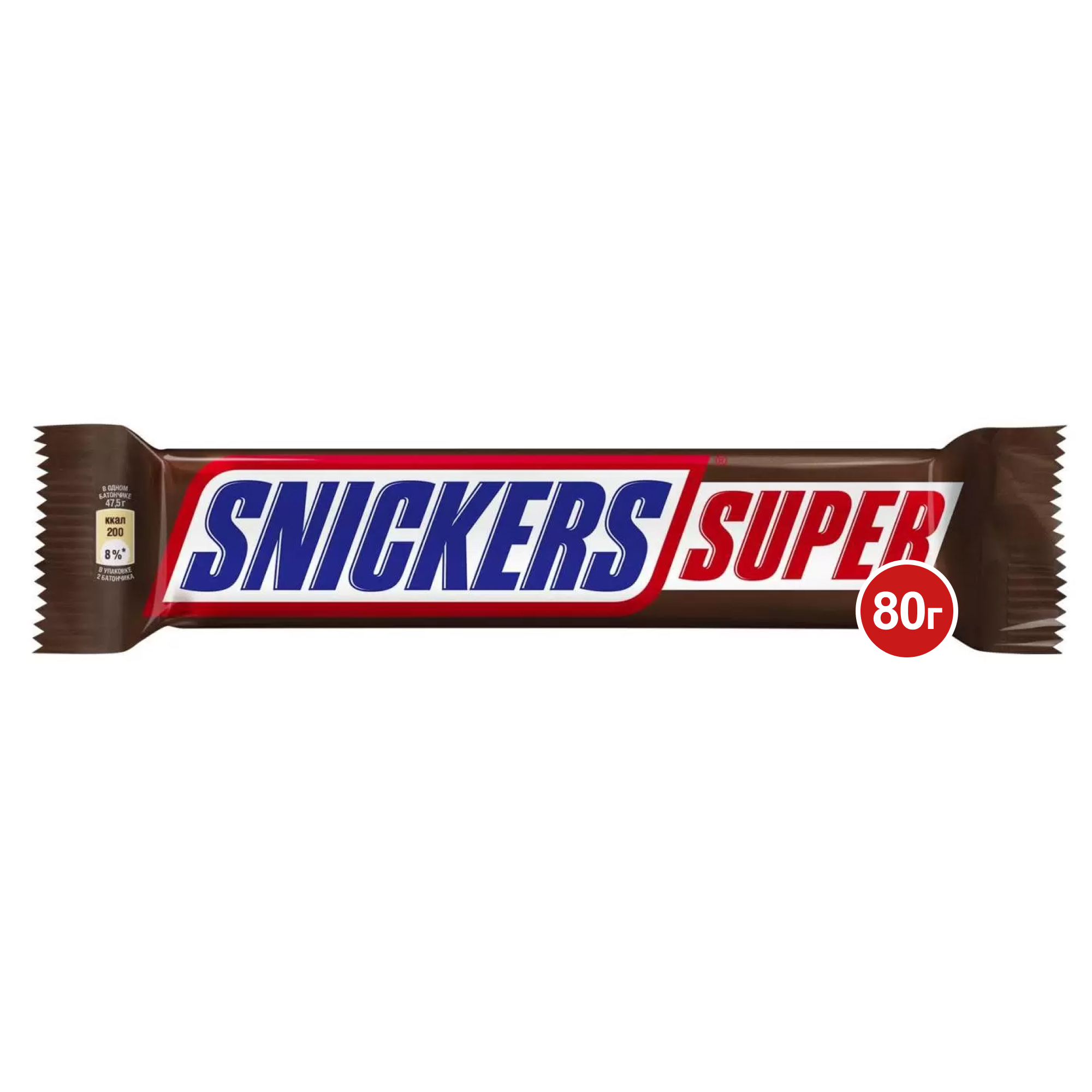 Батончик Snickers Super шоколадный, 80 г