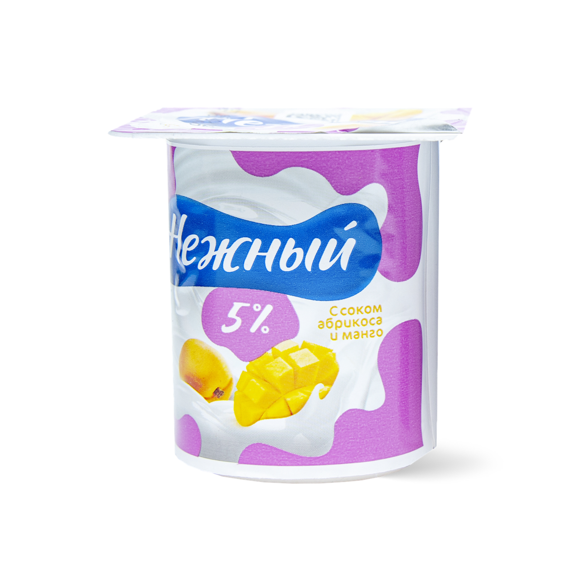 Йогурт Нежный с соком абрикоса и манго 5% (100 г.)