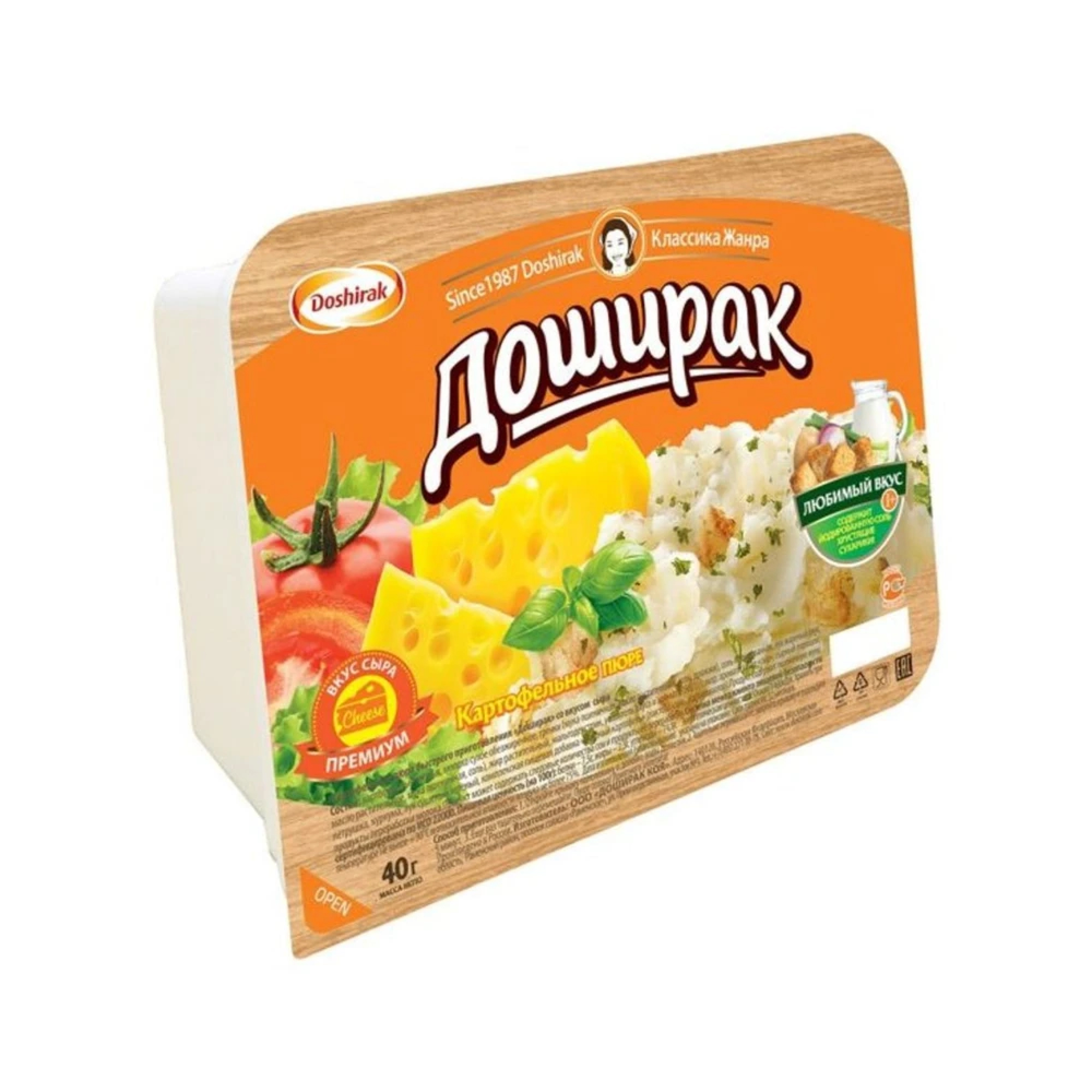 Пюре картофельное Доширак со вкусом сыра 40 гр