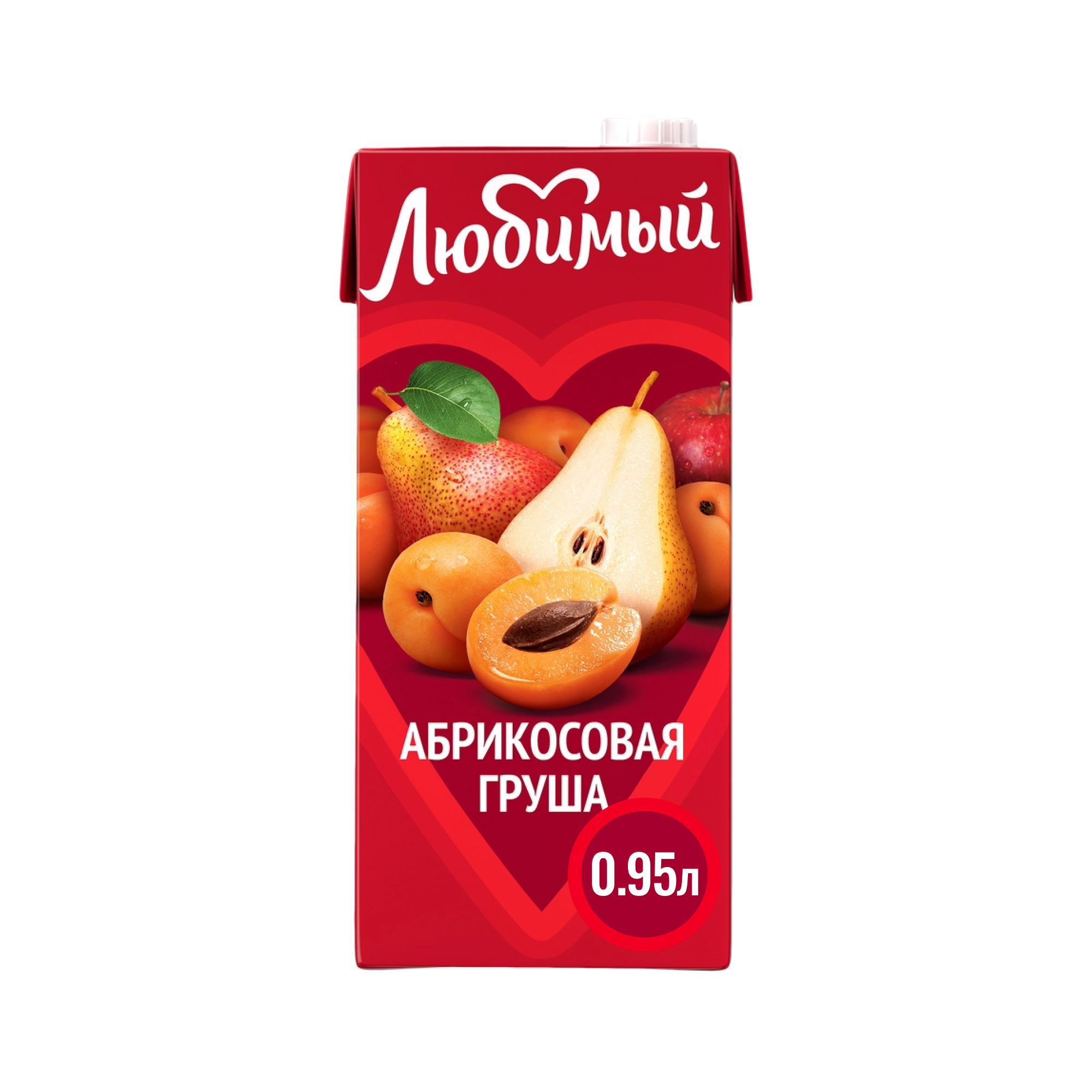 Напиток сокосодержащий Любимый абрикосовая груша 950 мл