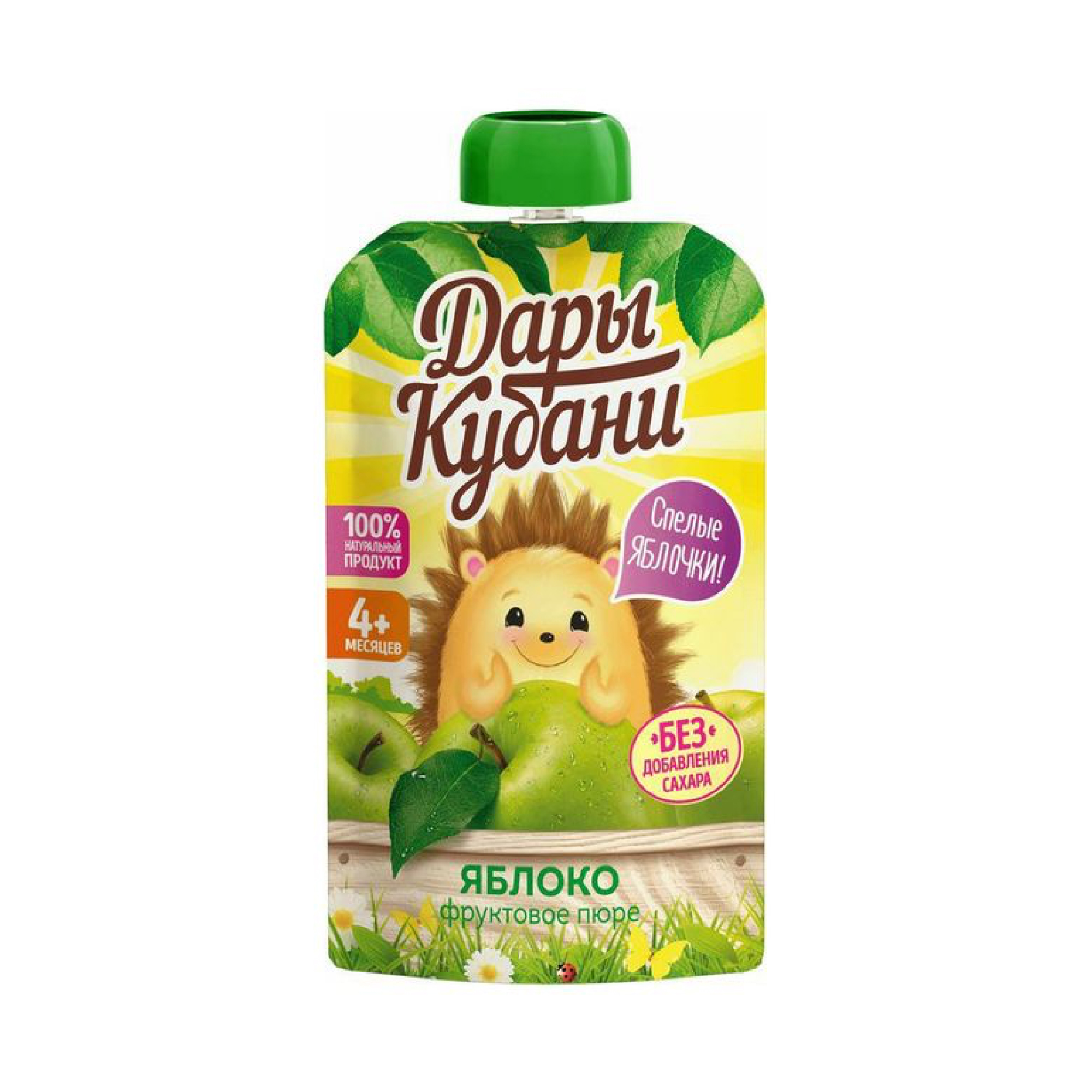 «Дары Кубани», пюре фруктовое яблоко  с 4 месяцев ,0, 90 гр