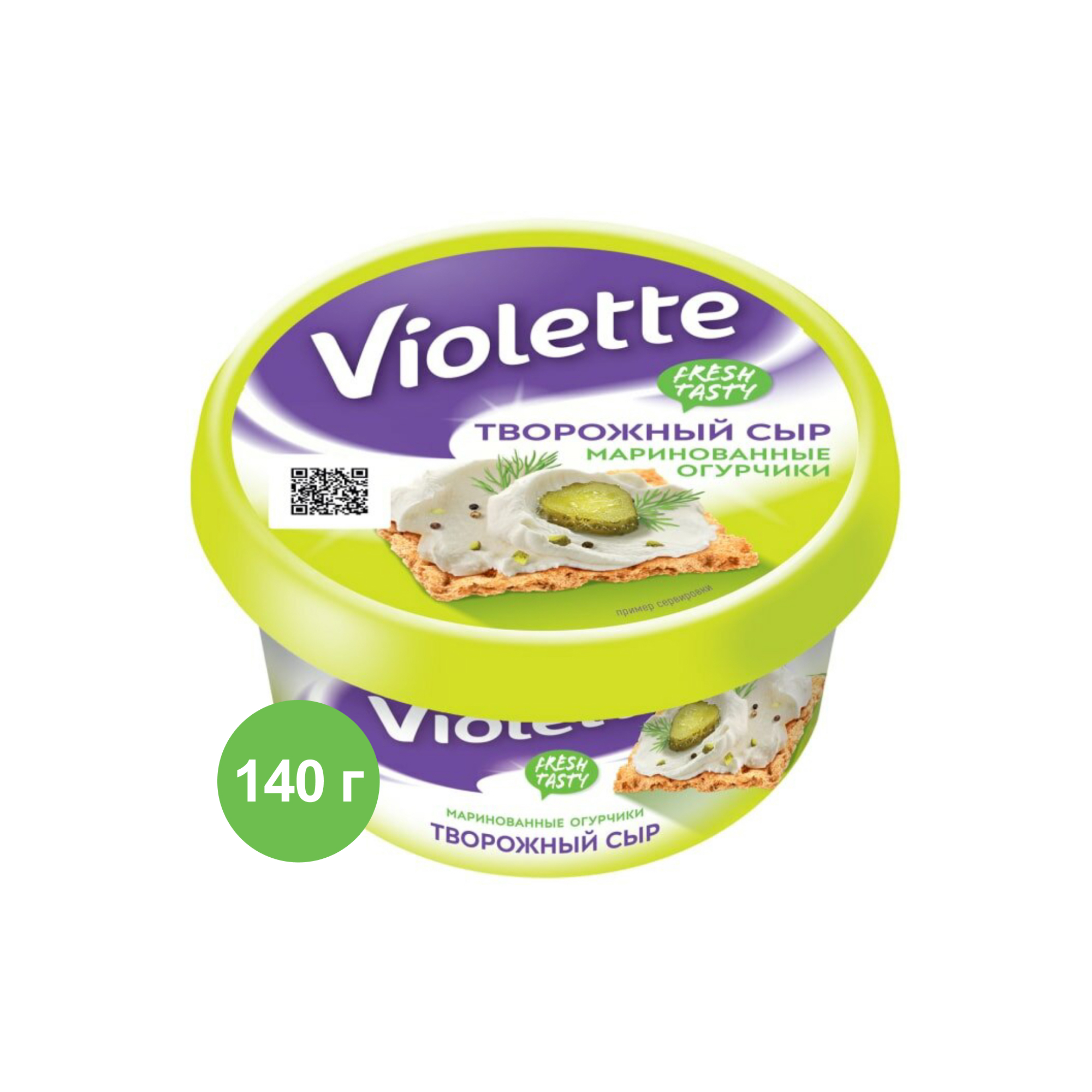 Сыр творожный маринованные огурчики Violette (140 г.)