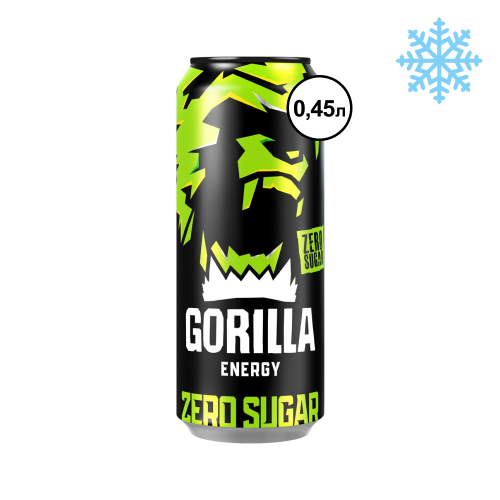 Энергетик Gorilla без сахара, 0,45 л