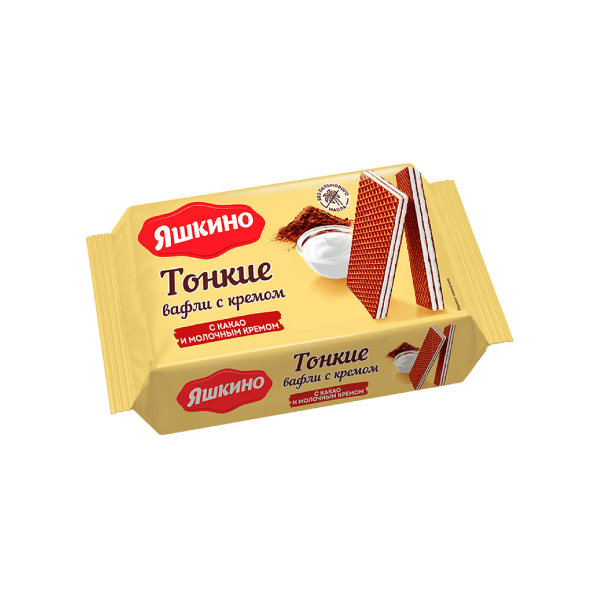 Вафли Яшкино тонкие с какао и молочным кремом, 144 г // [6]