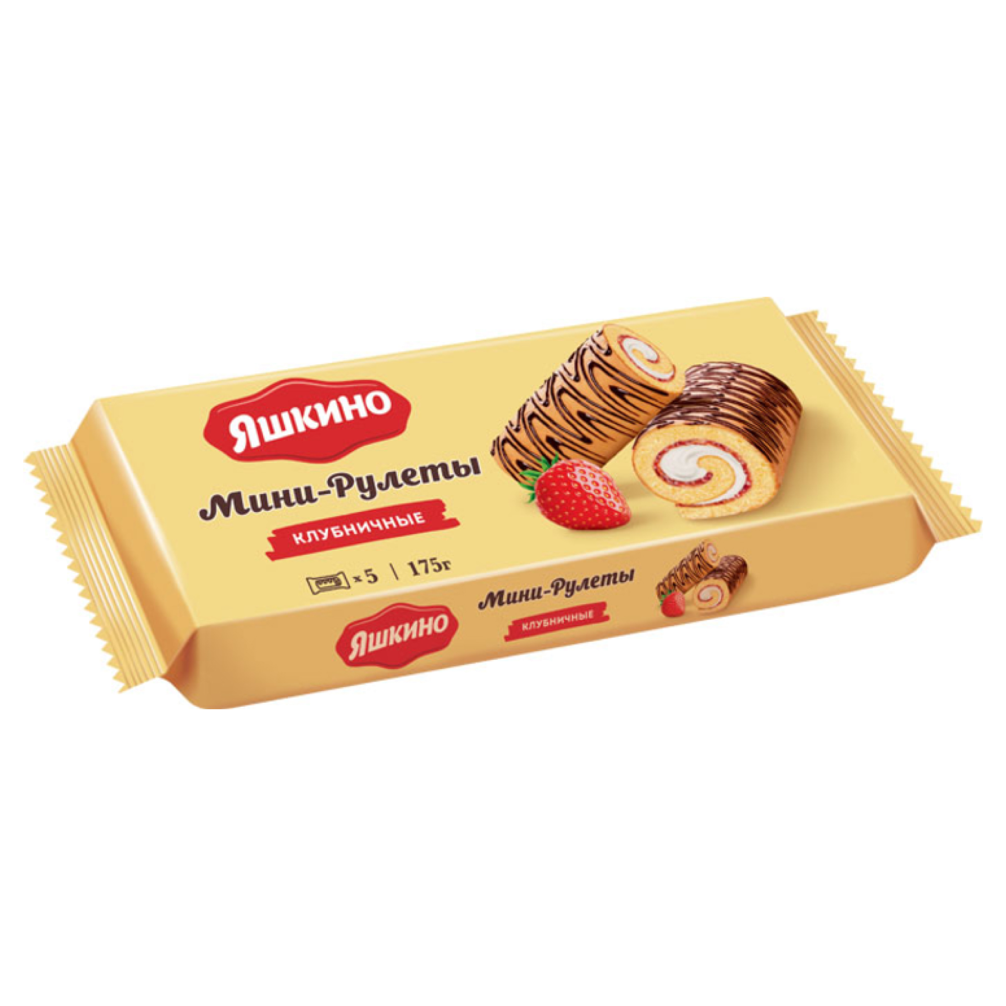 Мини-рулеты Яшкино клубничные, 175 г// [21]