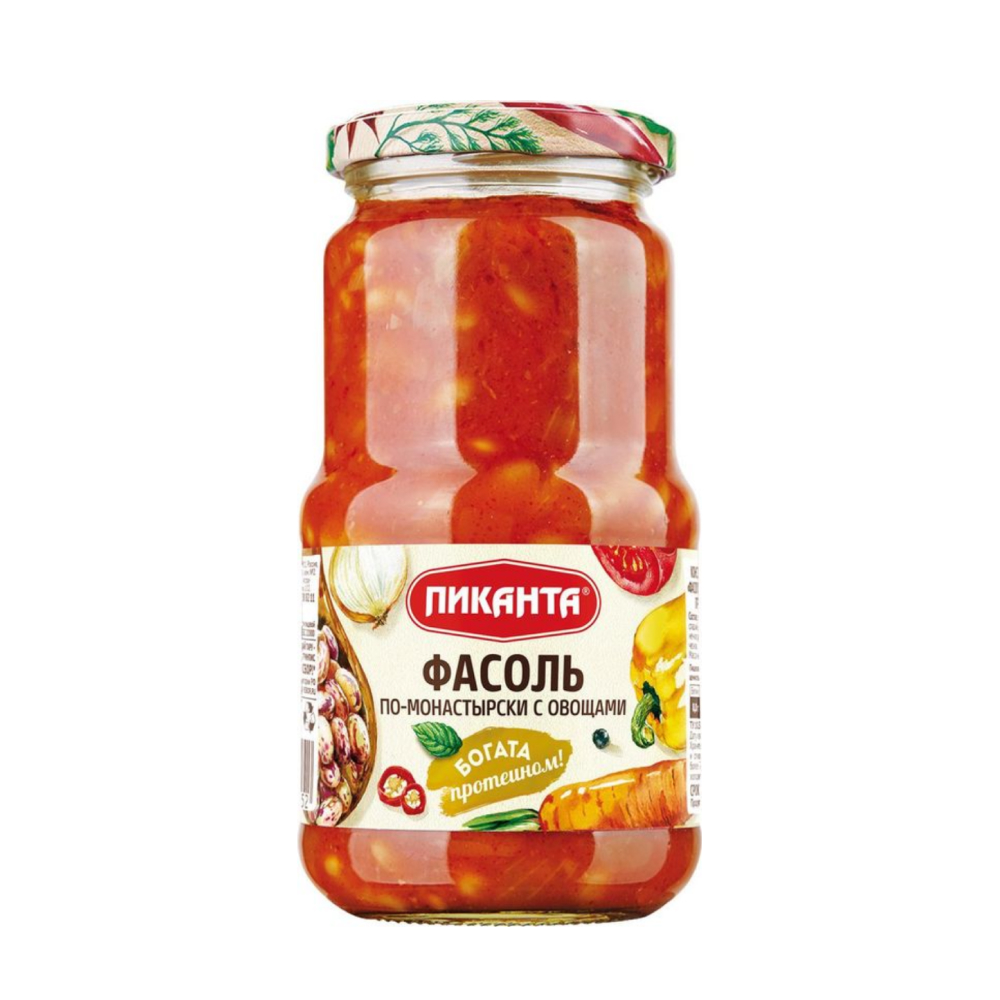 Фасоль Пиканта по-монастырски с овощами 470г *