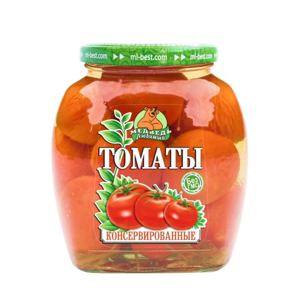 Томаты консервированные Медведь любимый, 720 мл