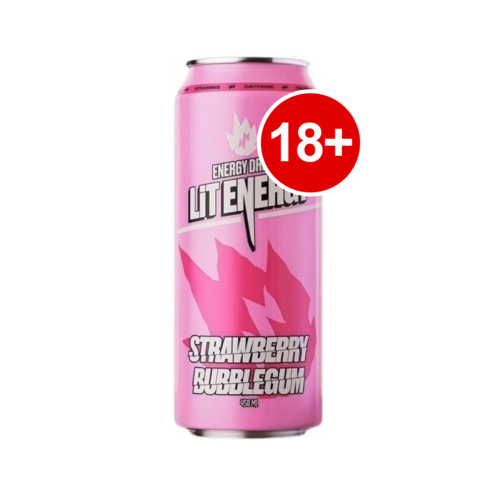 Энергетик LIT ENERGY Клубничная жвачка, 0.45 л